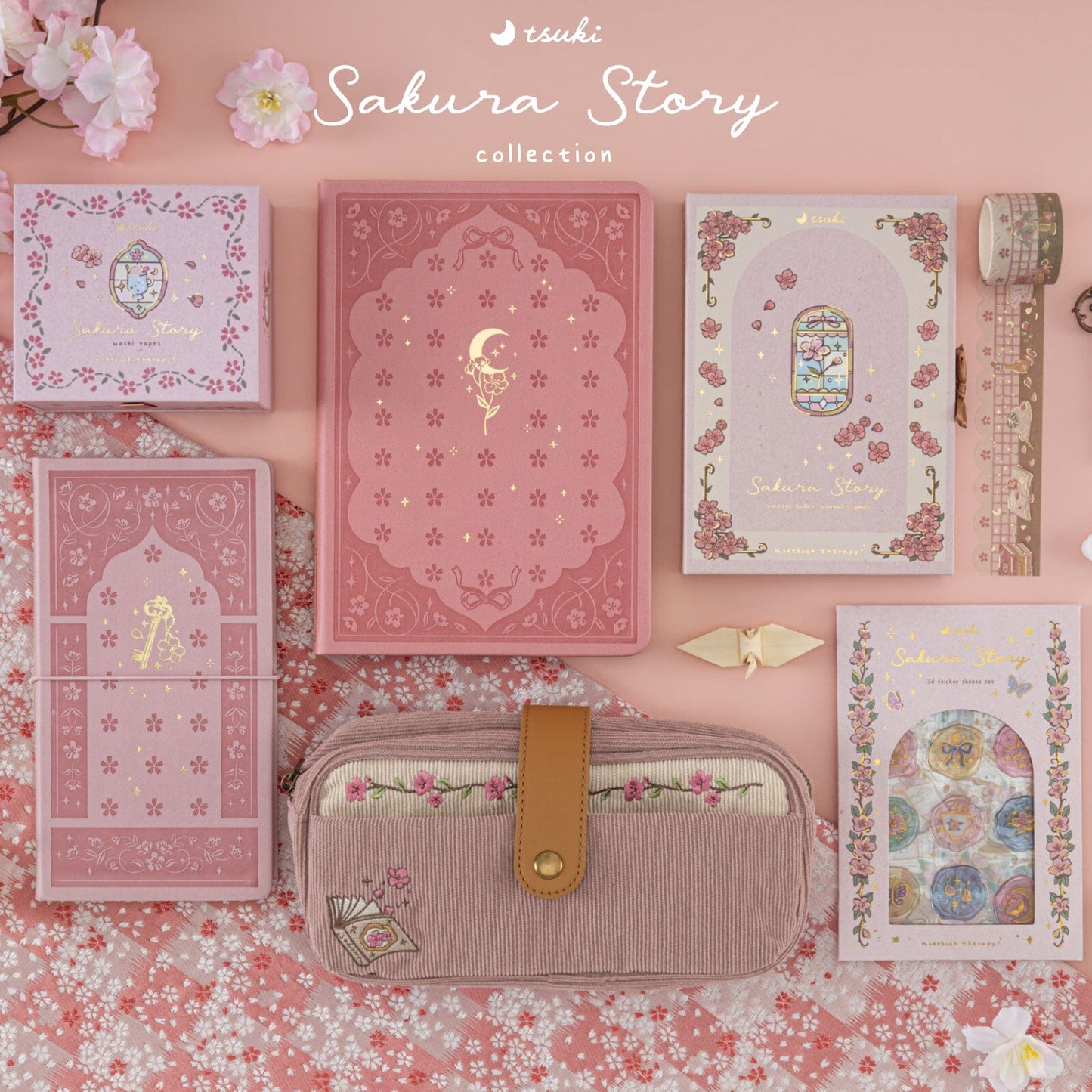 Tsuki ‘Sakura Story’ Pen Pouch ☾