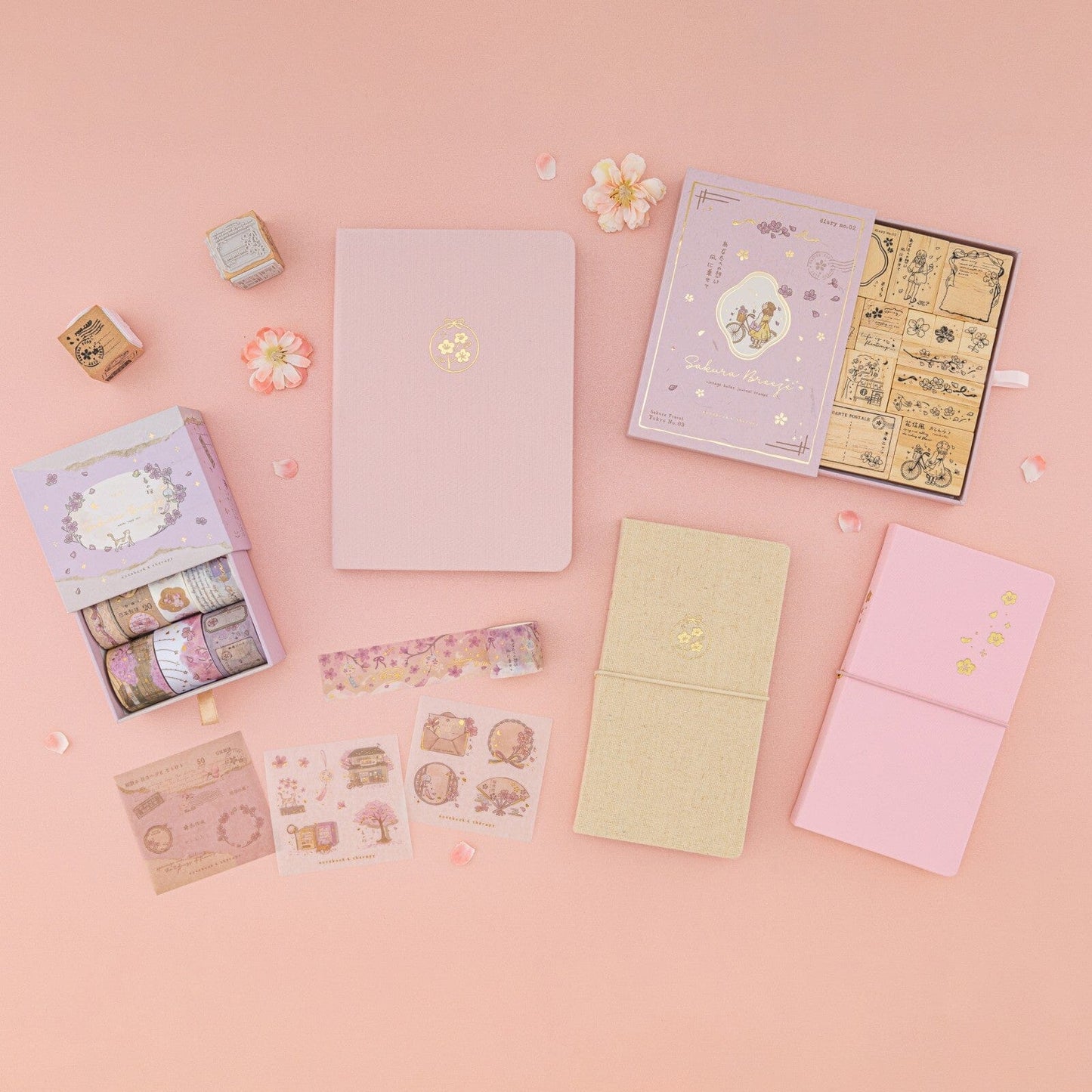 Tsuki ‘Sakura Breeze’ Washi Tape Set ☾