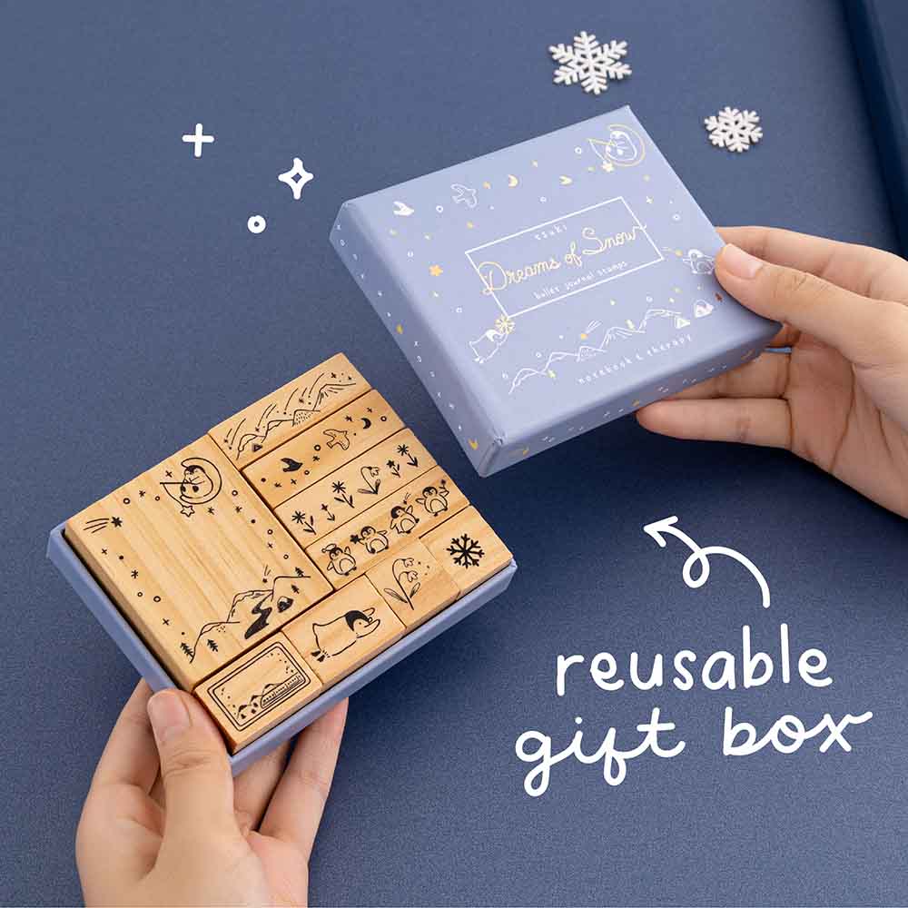Tsuki ‘Dreams of Snow’ Bullet Journal Stamp Set ☾