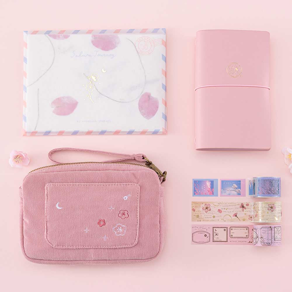 Tsuki ‘Sakura Journey’ Vintage Journal Washi Tape Set ☾