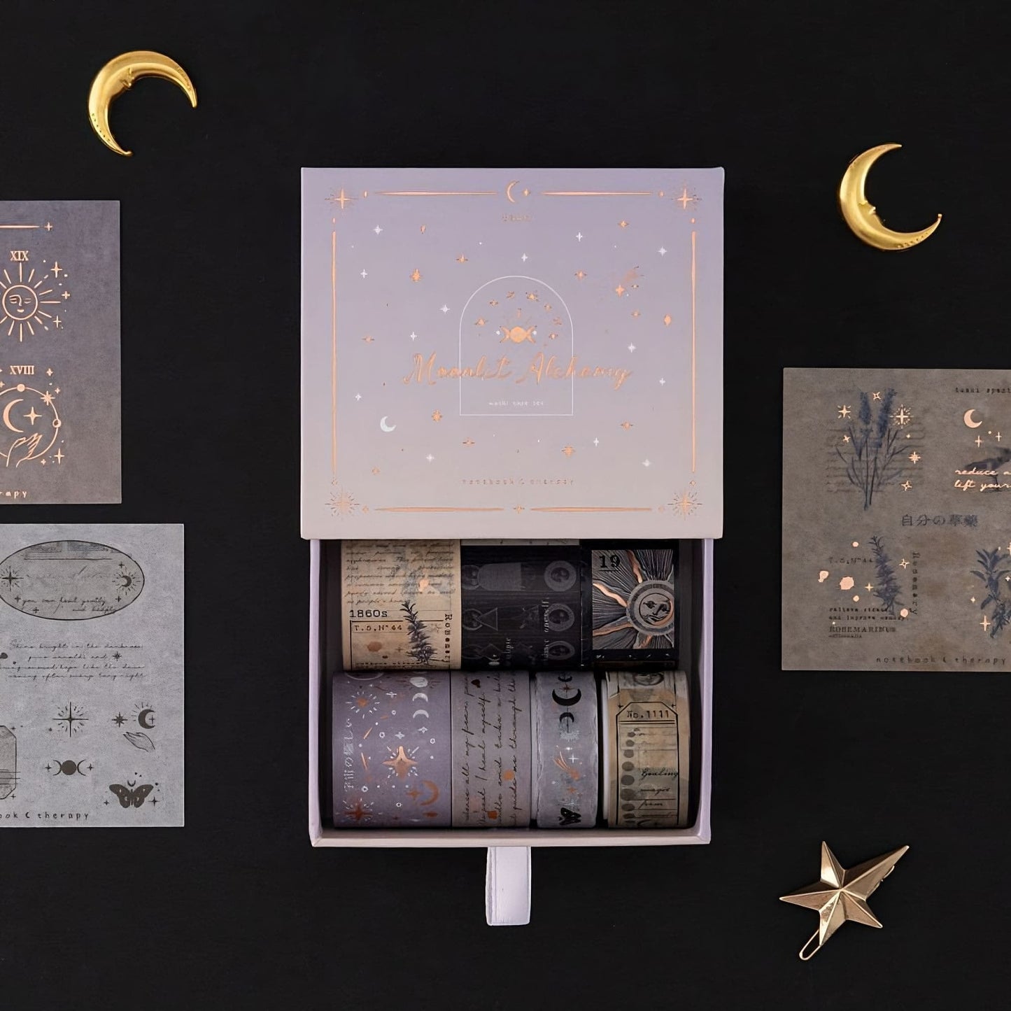 Tsuki ‘Moonlit Alchemy’ Washi Tape Set ☾