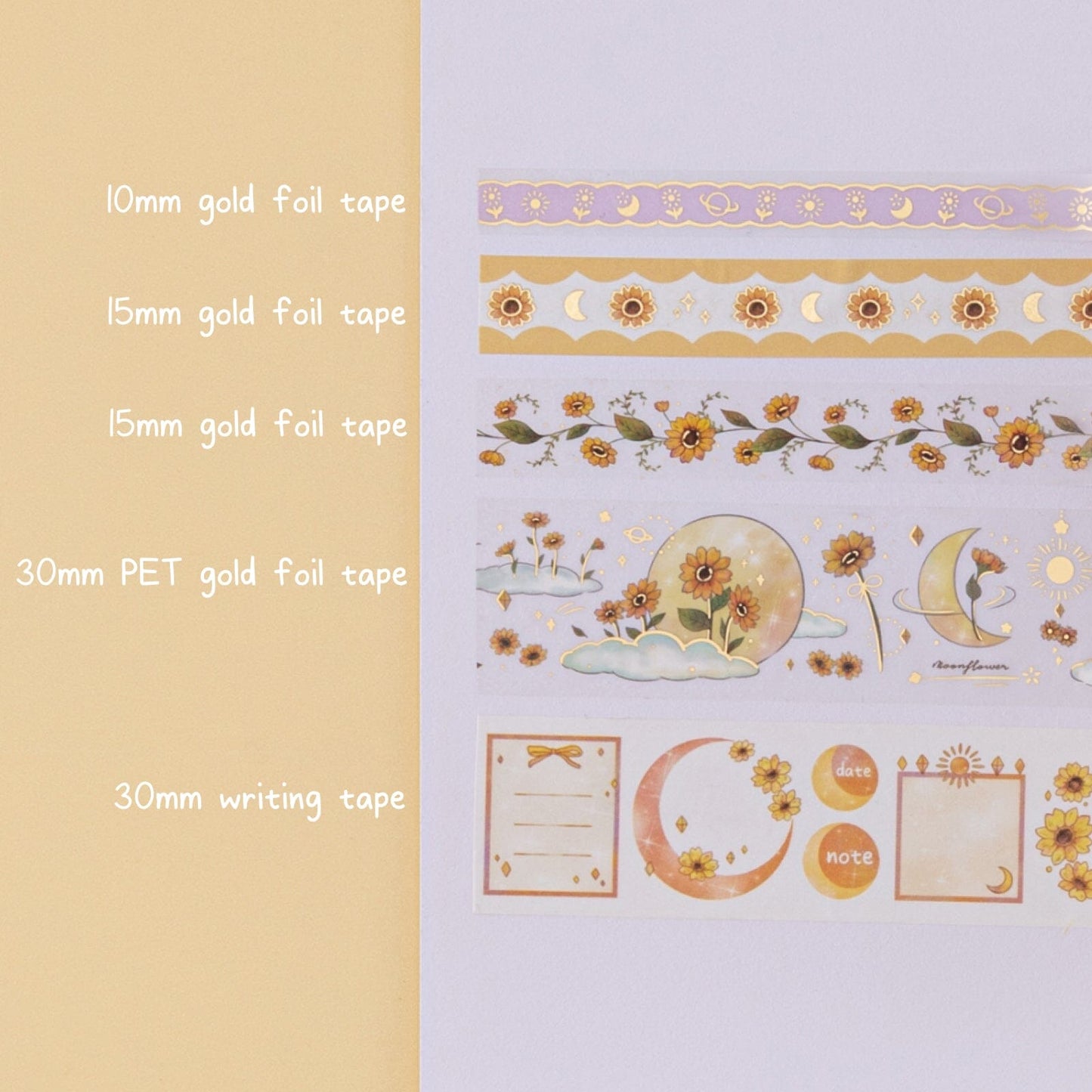 Tsuki ‘Summer Moonflower’ Washi Tape Set ☾