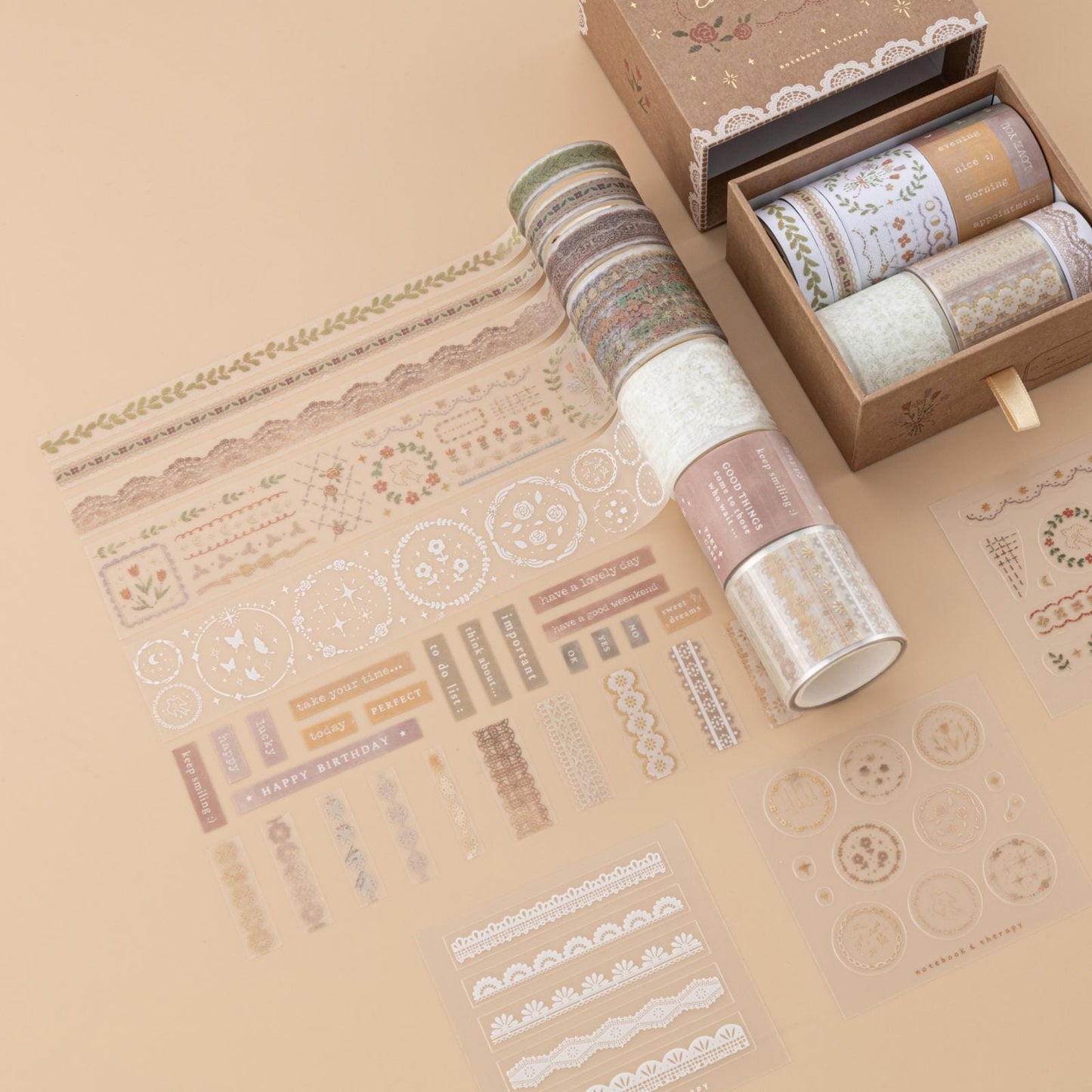 Tsuki ‘Lace Dreams’ Washi Tape Set ☾