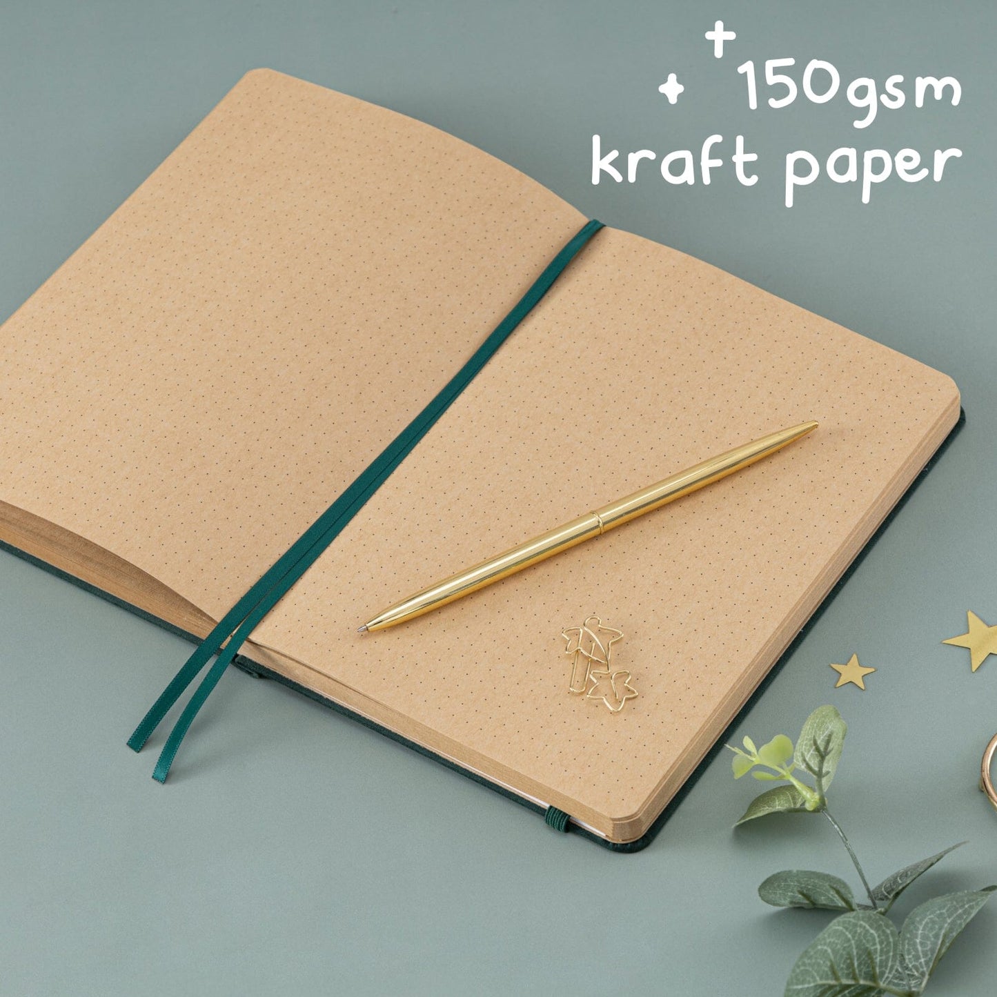 Tsuki ‘Luminous Garden’ Limited Edition Kraft Paper Bullet Journal in A5 ☾