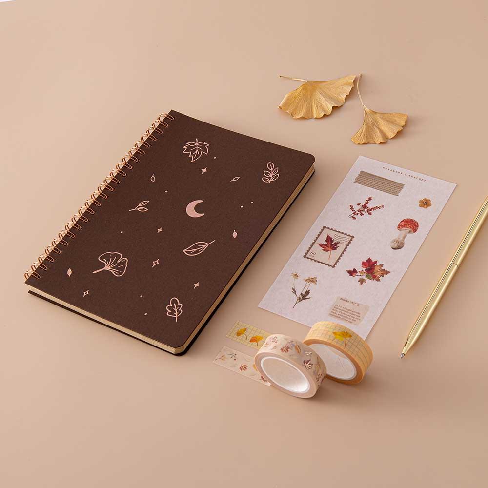 Tsuki ‘Maple Dreams’ Kraft Paper Ringbound Bullet Journal ☾