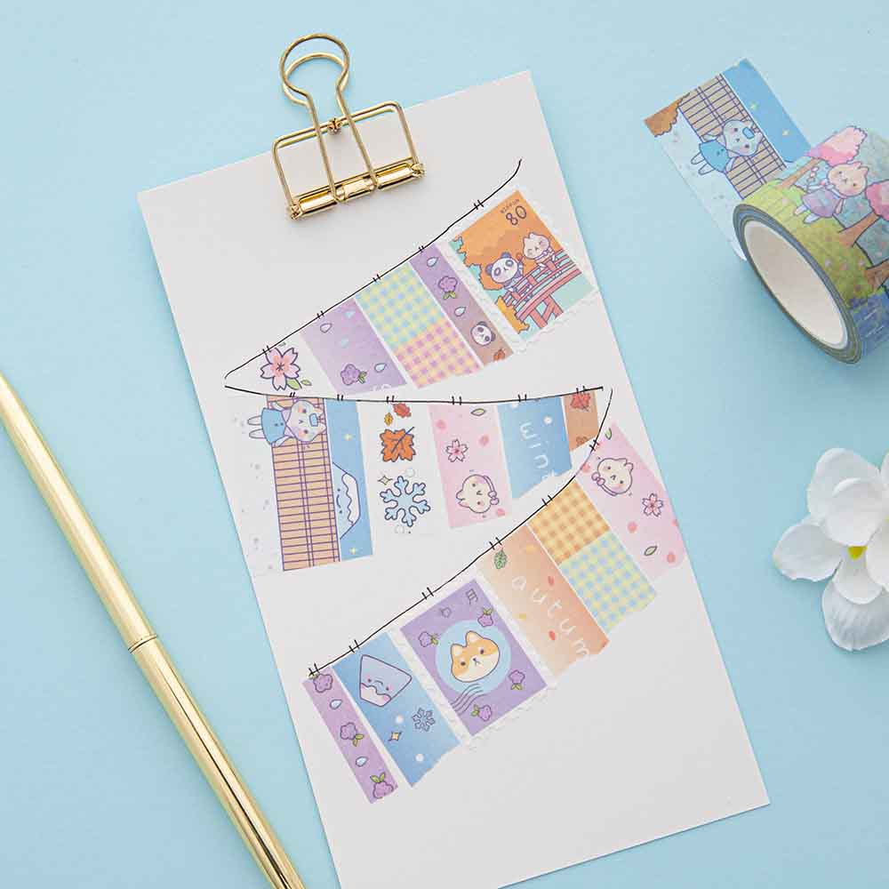 Tsuki ‘Four Seasons' Washi Tape Set ☾ @milkkoyo x NotebookTherapy