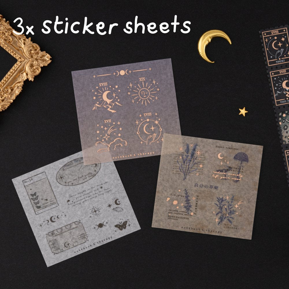 Tsuki ‘Moonlit Alchemy’ Washi Tape Set ☾