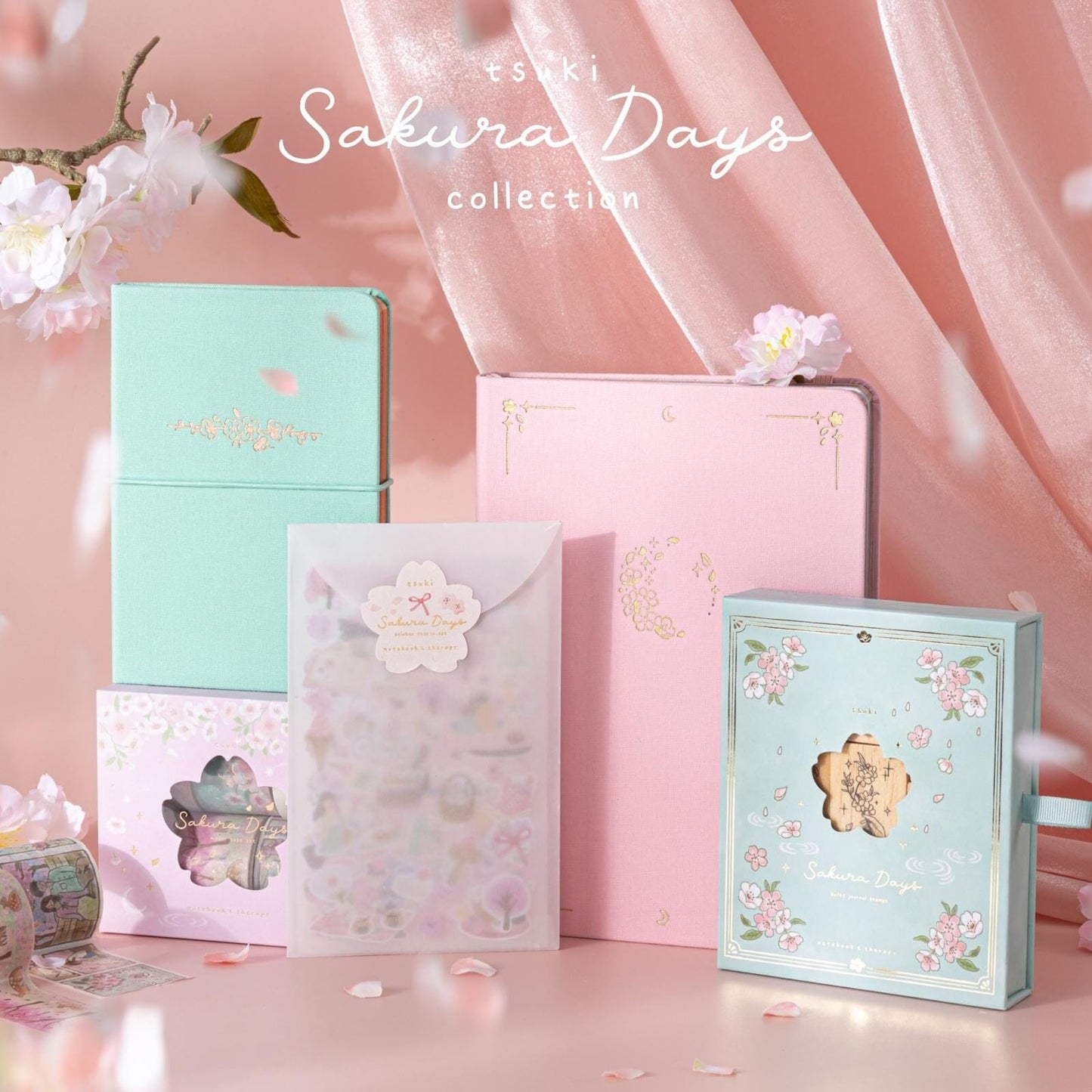 Tsuki ‘Sakura Mint’ A6 Travel Notebook ☾