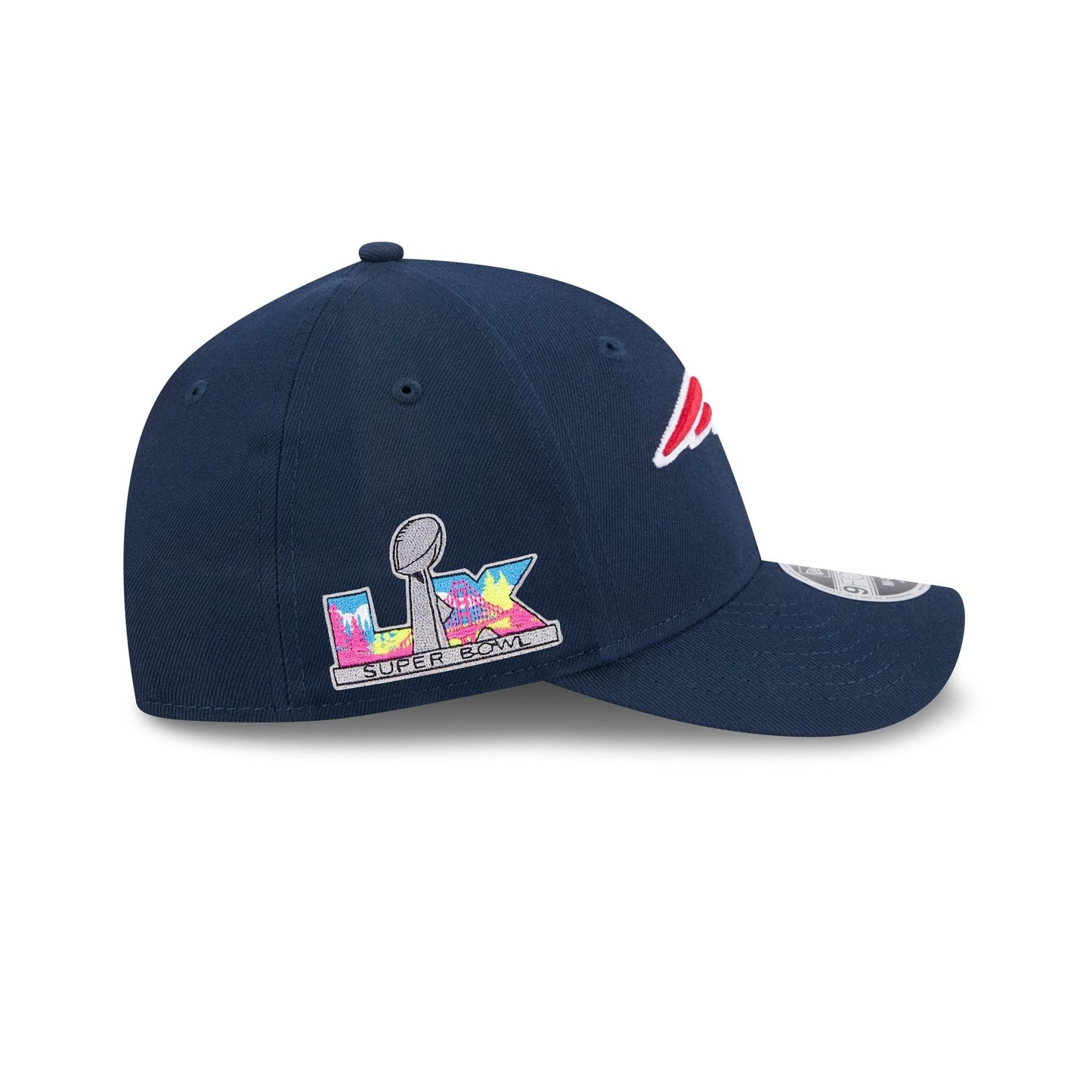 New England Patriots Super Bowl LX Participation Sidepatch 9FORTY M-Crown Snapback Hat