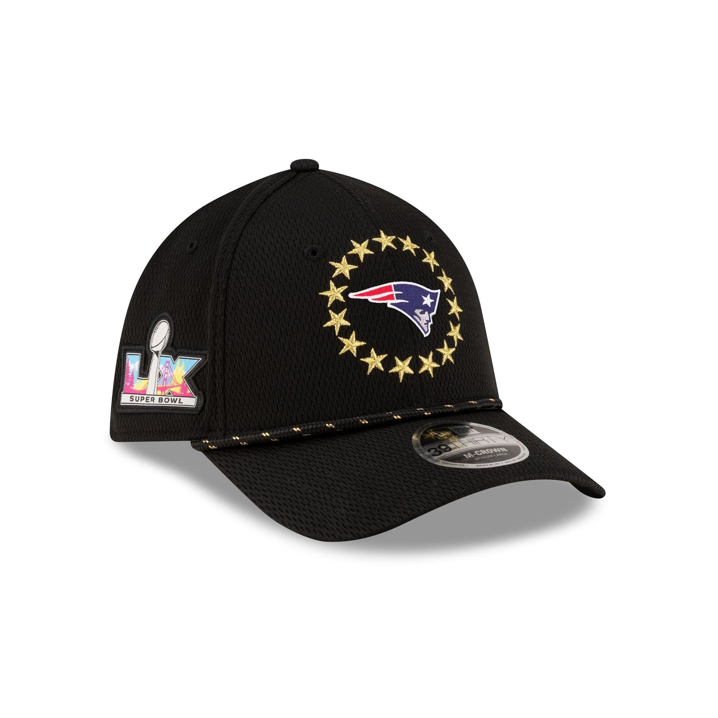 New England Patriots Super Bowl LX Participation 39THIRTY M-Crown Stretch Fit