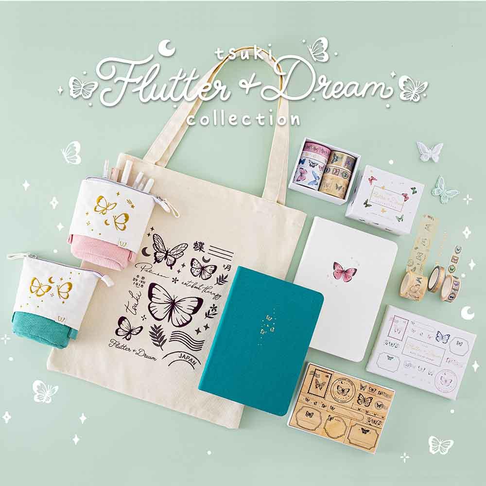 Tsuki ‘Flutter + Dream’ Washi Tape Set by Notebook Therapy x Pelinkan ☾