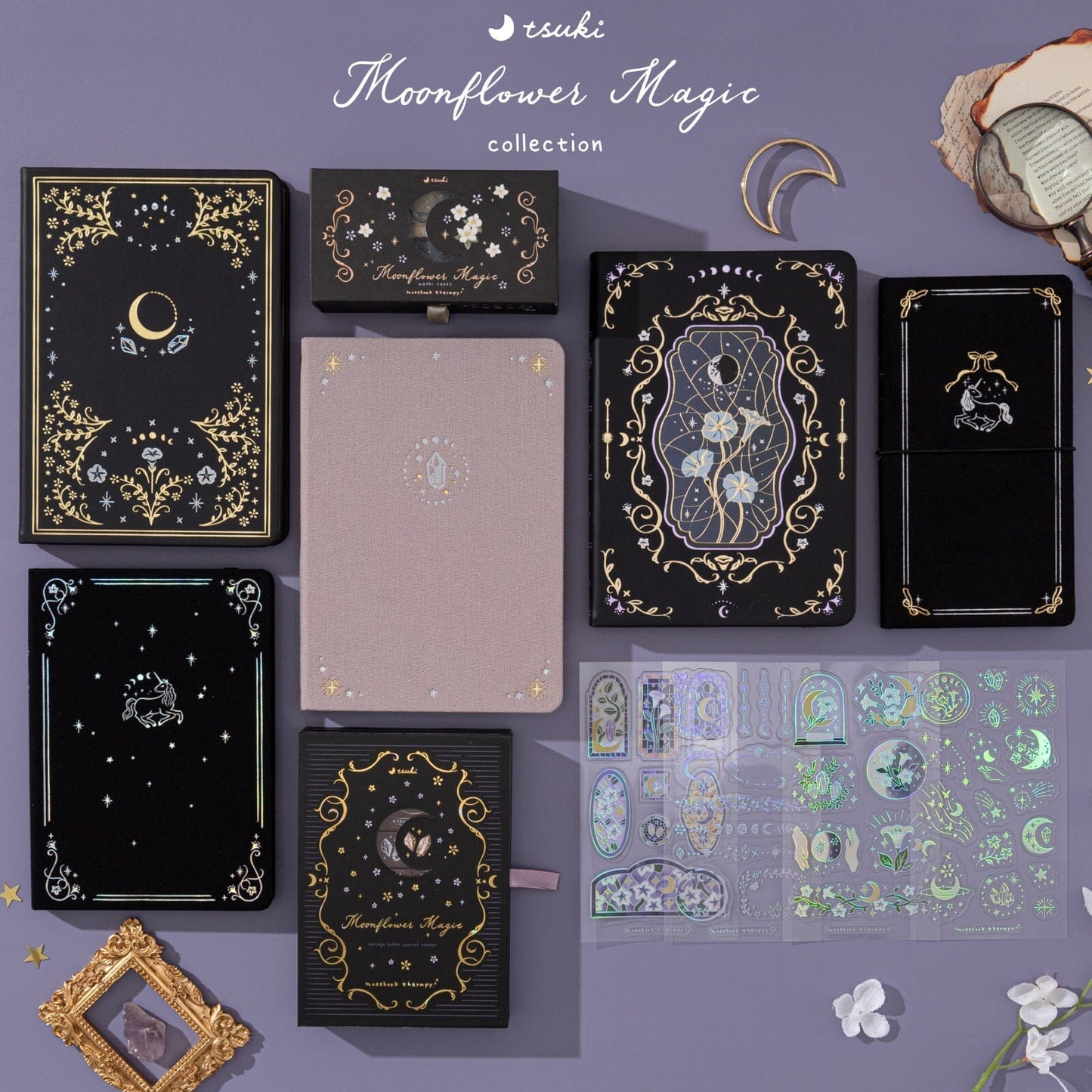 Tsuki ‘Moonmist Meadow’ Limited Edition Travel Notebook ☾