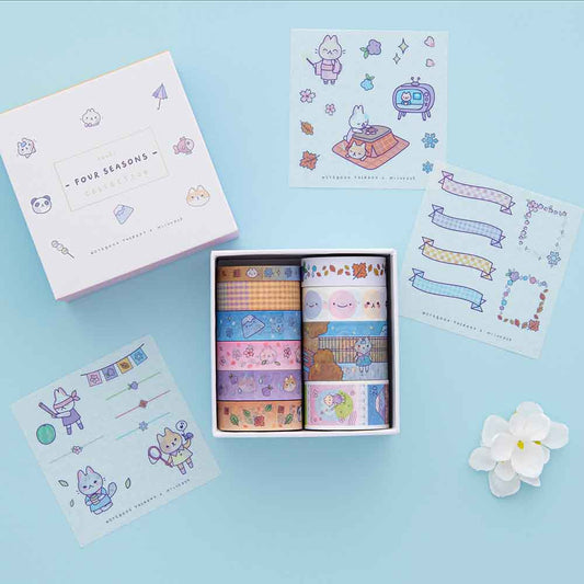 Tsuki ‘Four Seasons' Washi Tape Set ☾ @milkkoyo x NotebookTherapy