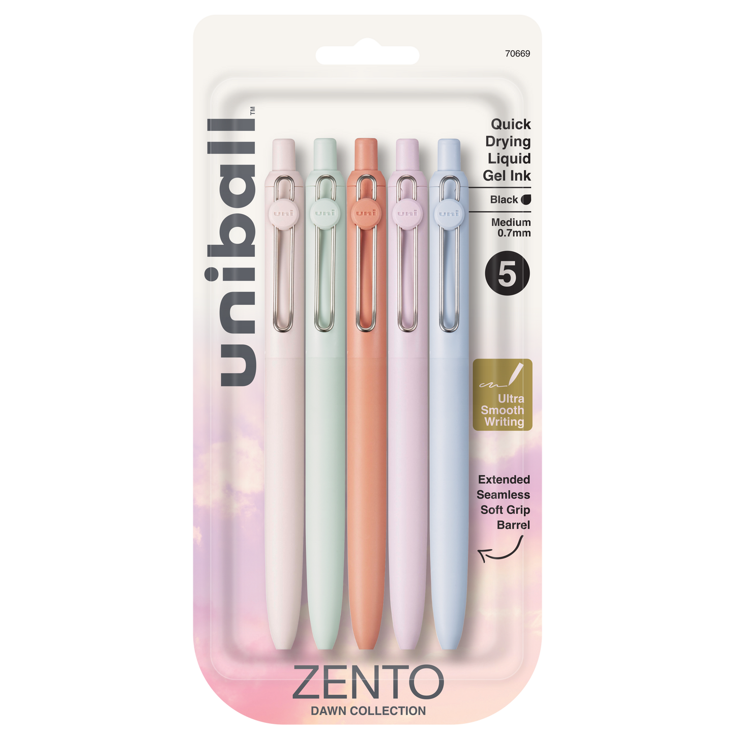 uniball™ Zento, 0.7 mm, Liquid Gel Ink Retractable Pens