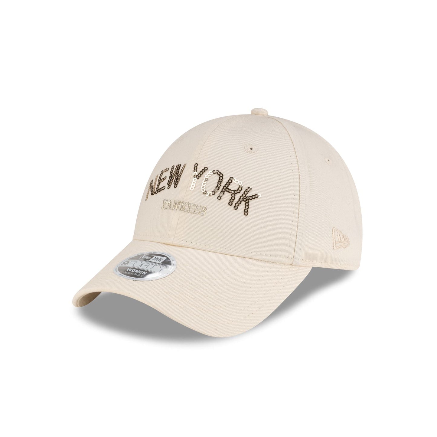 New York Yankees Sequin Wordmark Women's 9FORTY Adjustable Hat