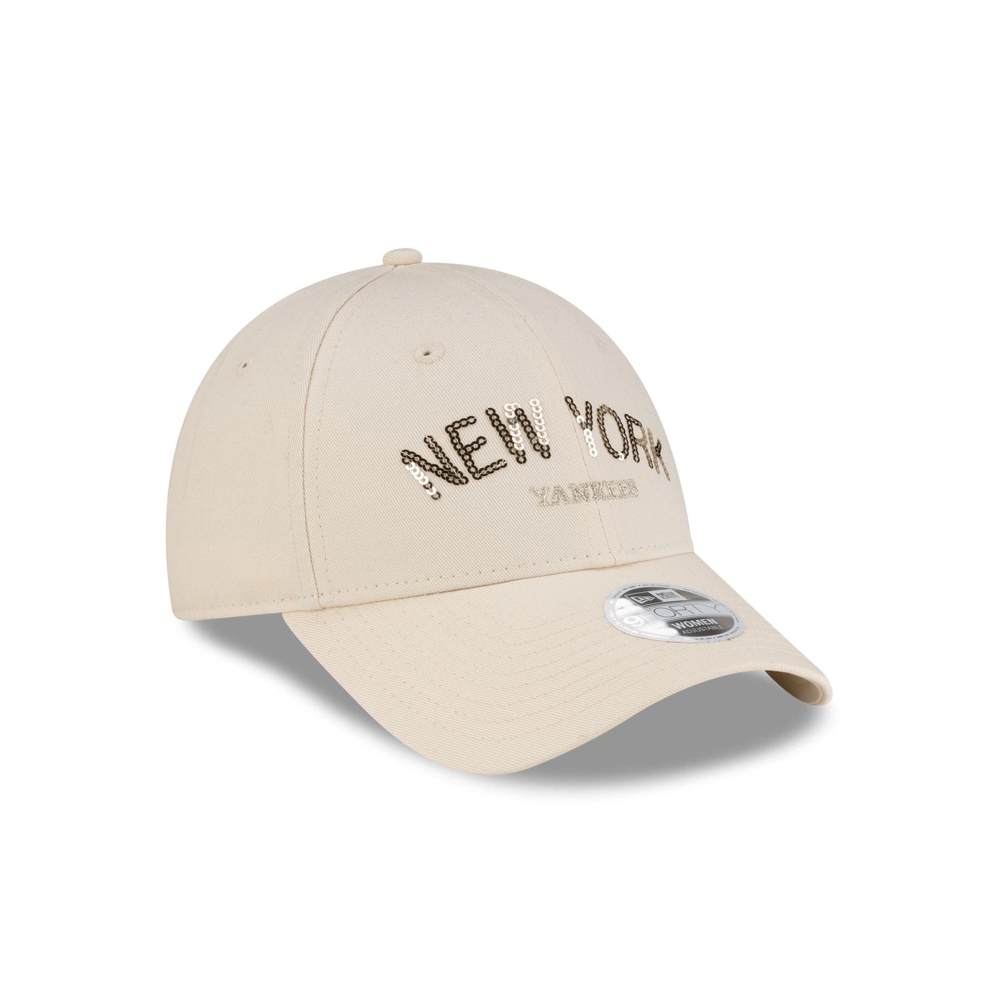 New York Yankees Sequin Wordmark Women's 9FORTY Adjustable Hat