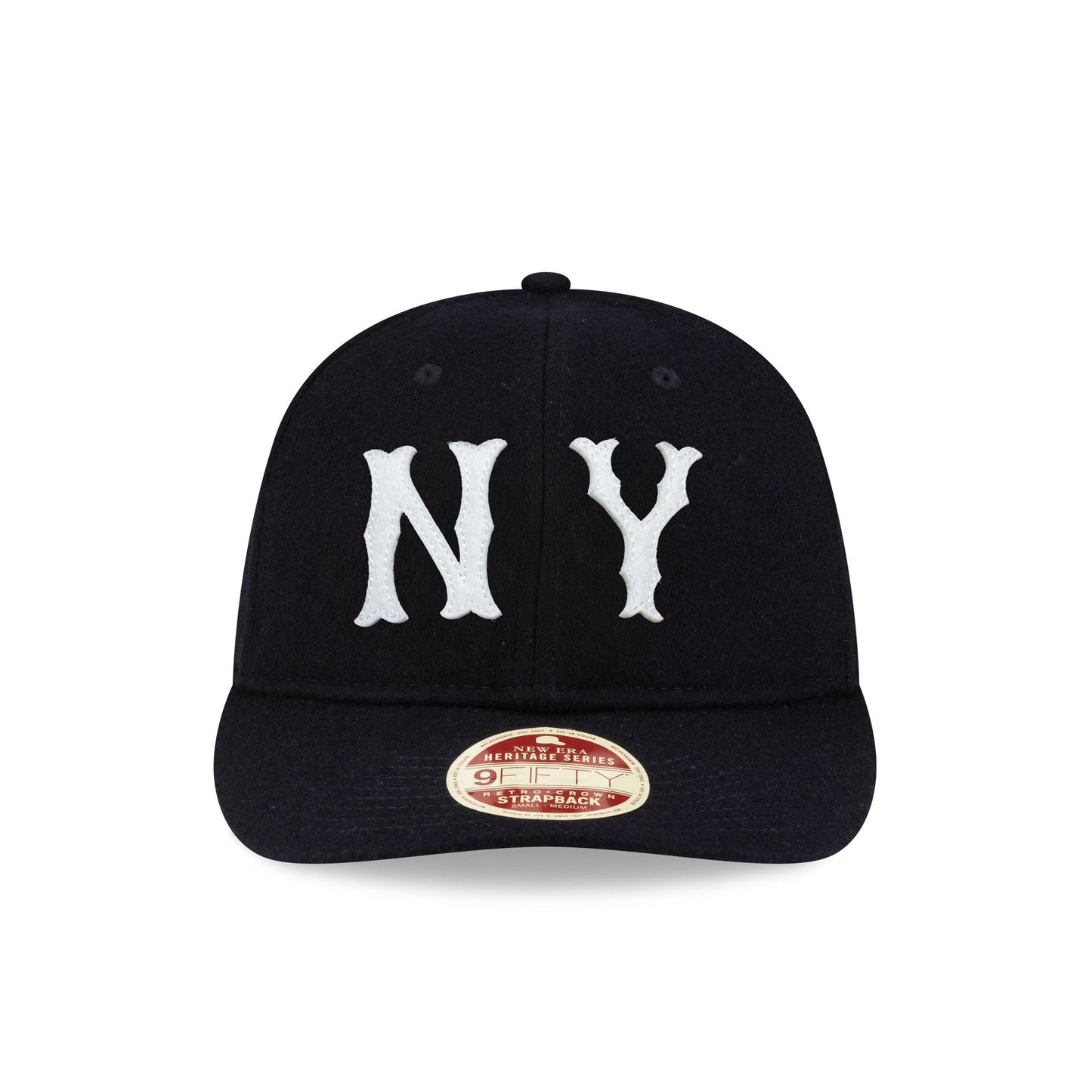 New York Highlanders Black Melton Wool Heritage Series Retro Crown 9FIFTY Strapback Hat