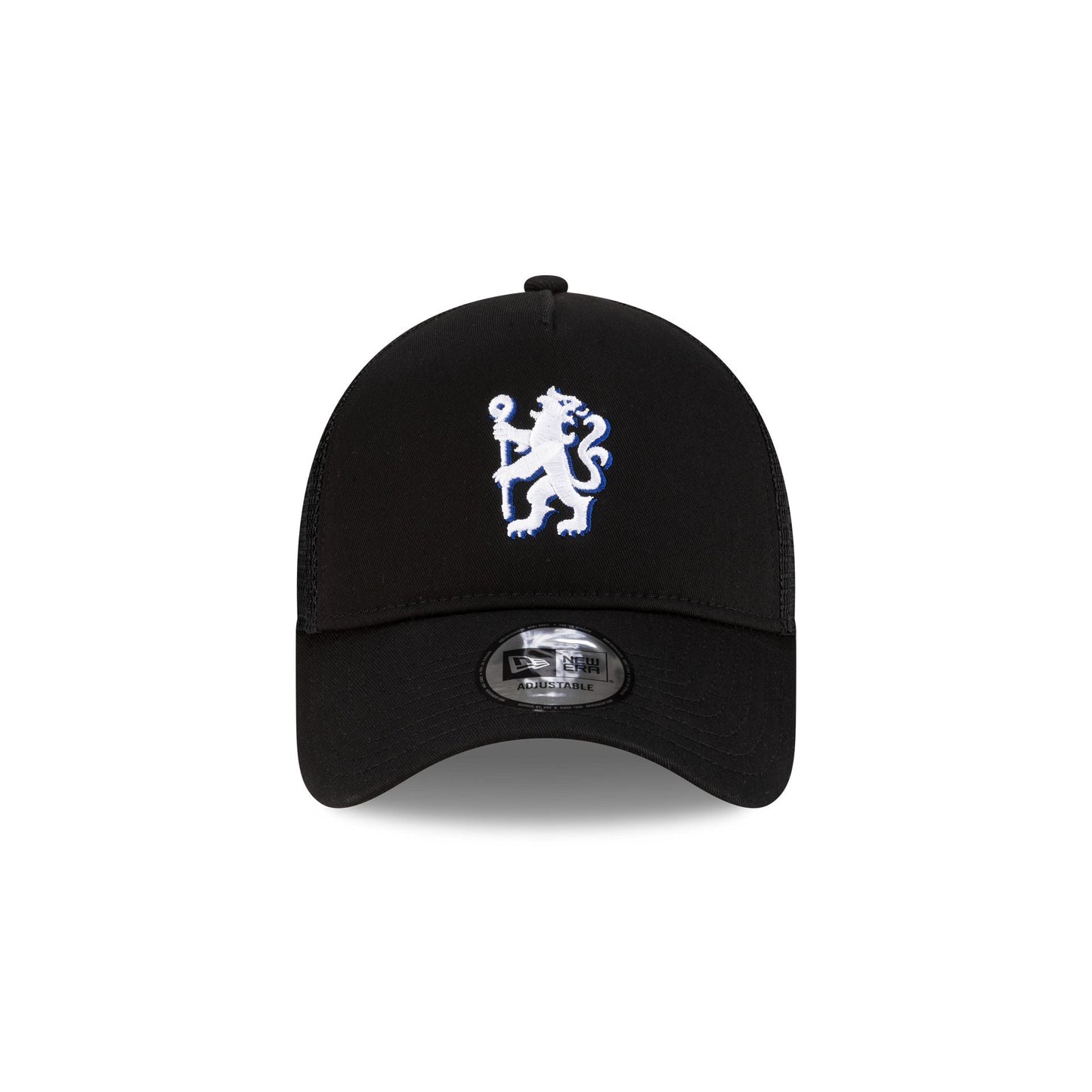 Chelsea FC Patch Black 9FORTY A-Frame Trucker Hat