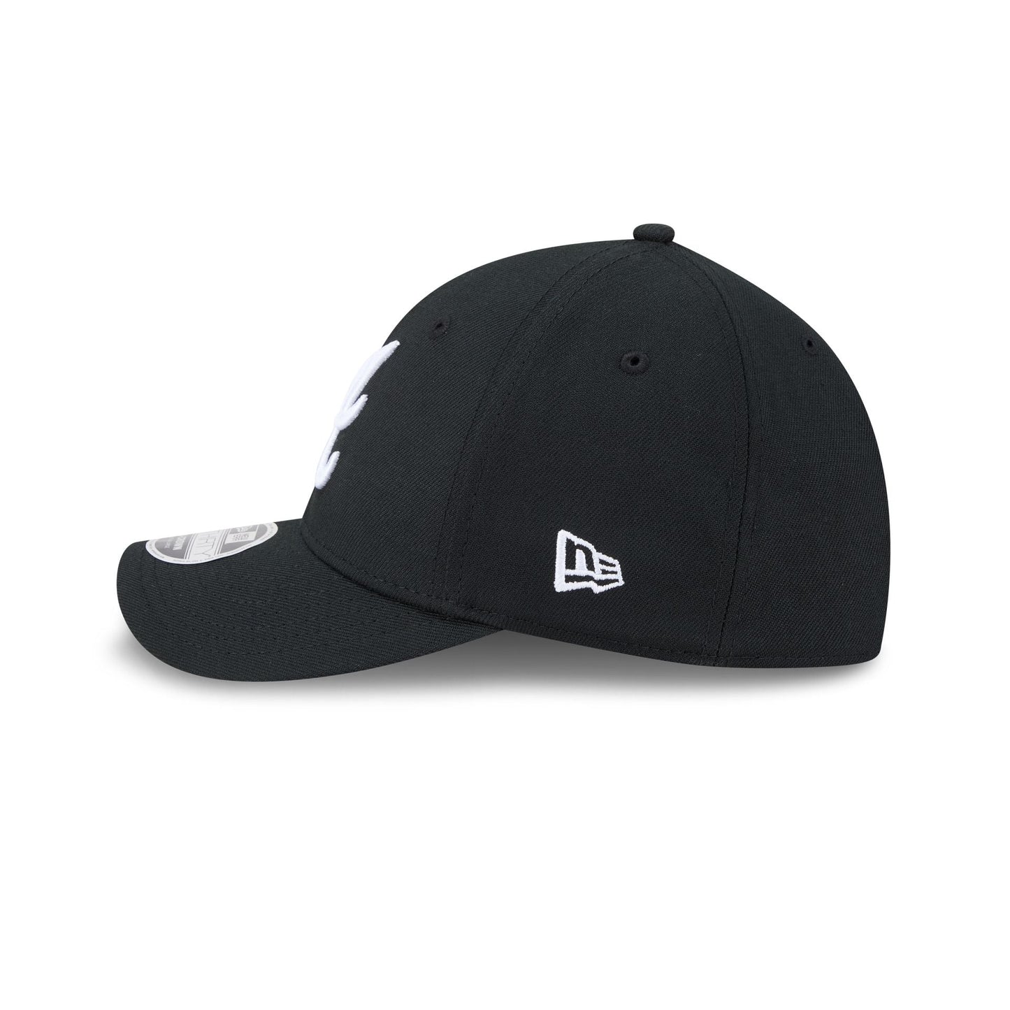Atlanta Braves Black and White 39THIRTY M-Crown Stretch Fit Hat