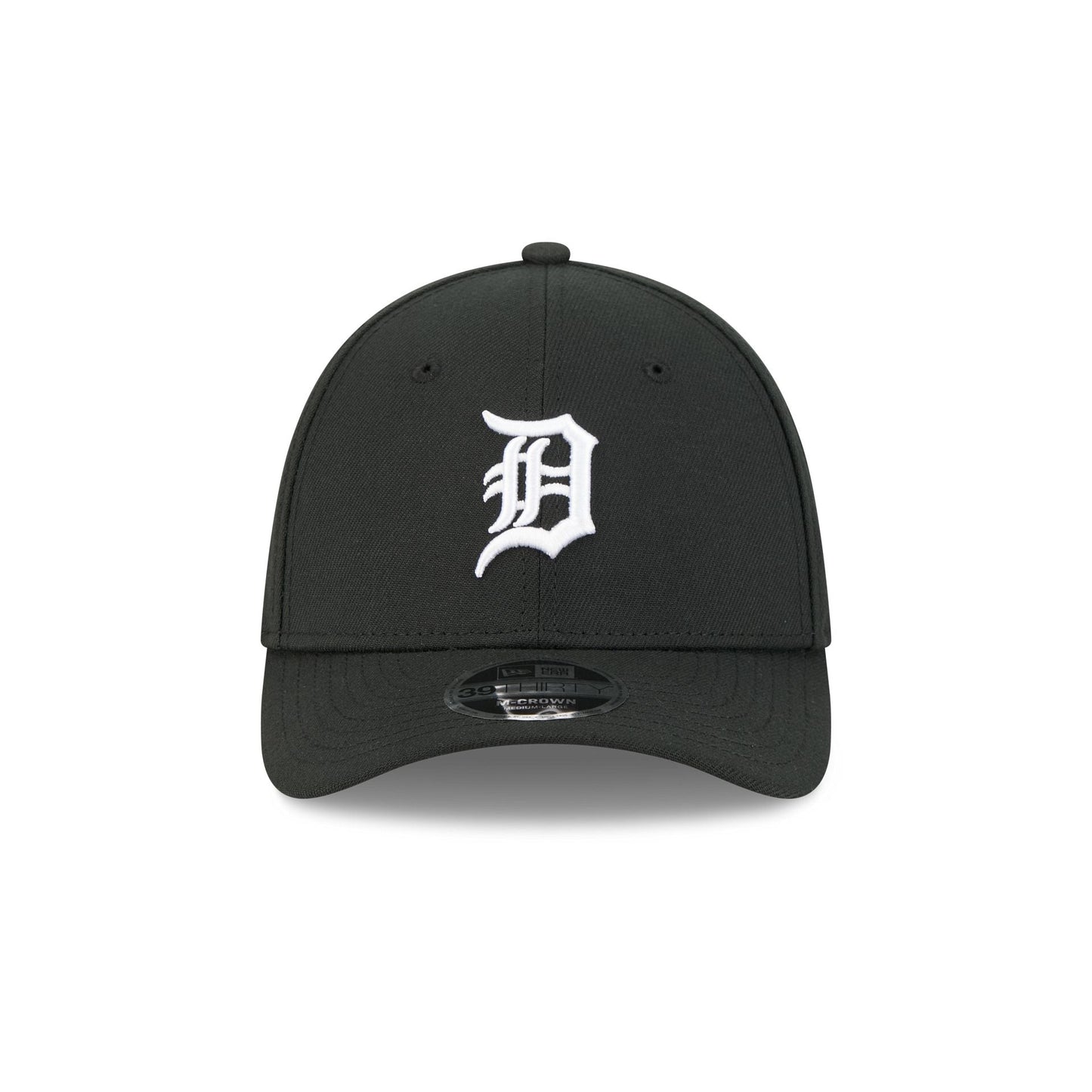 Detroit Tigers Black and White 39THIRTY M-Crown Stretch Fit Hat