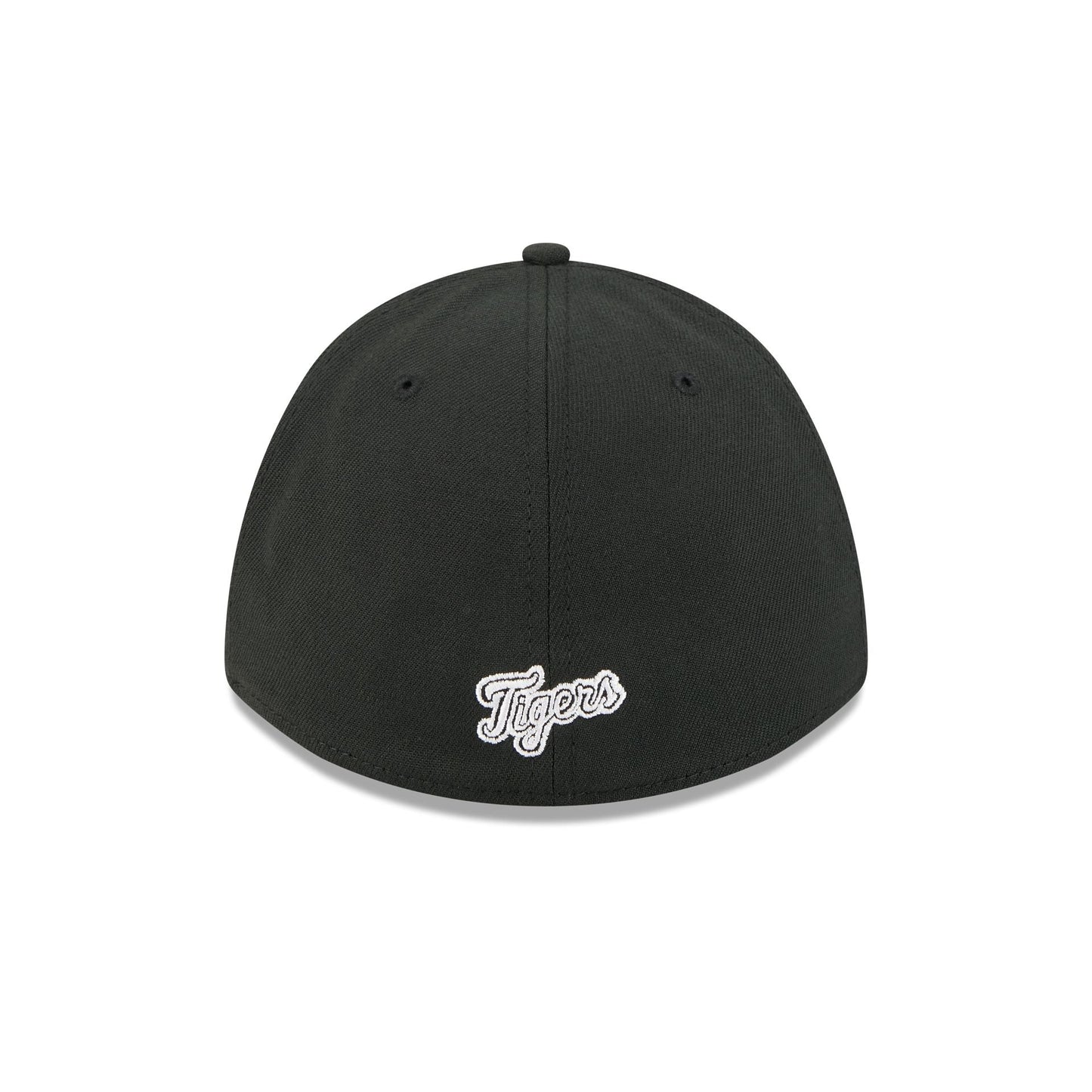 Detroit Tigers Black and White 39THIRTY M-Crown Stretch Fit Hat