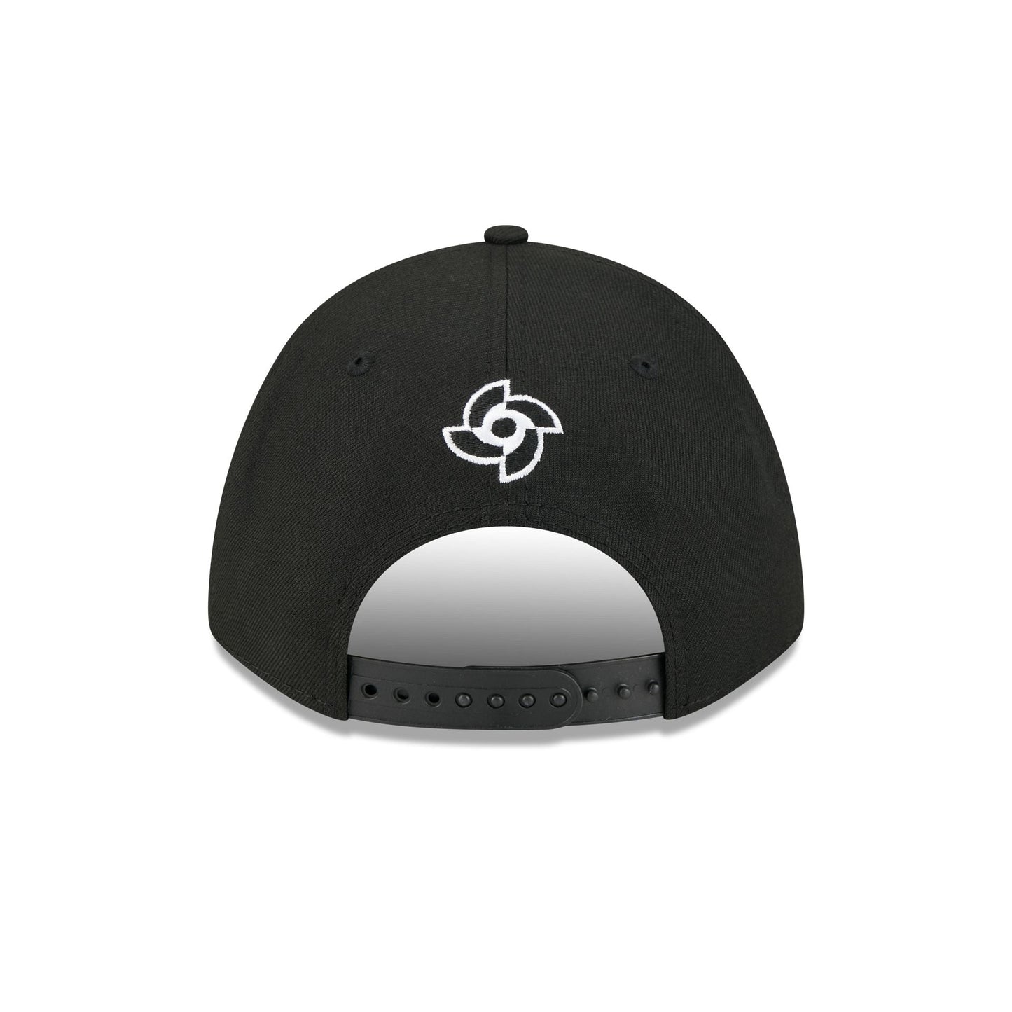 Mexico World Baseball Classic Black and White 9FORTY M-Crown A-Frame Snapback Hat