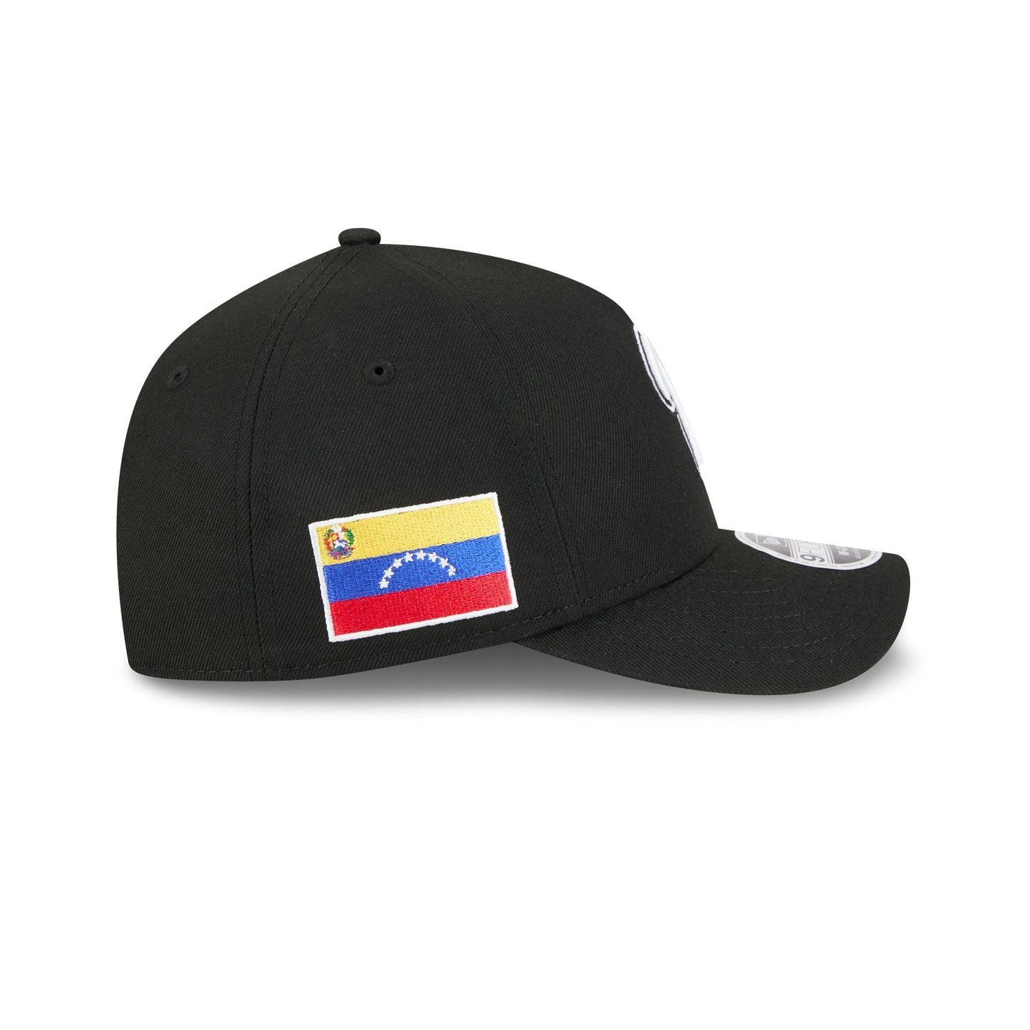 Venezuela World Baseball Classic Black and White 9FORTY M-Crown A-Frame Snapback Hat