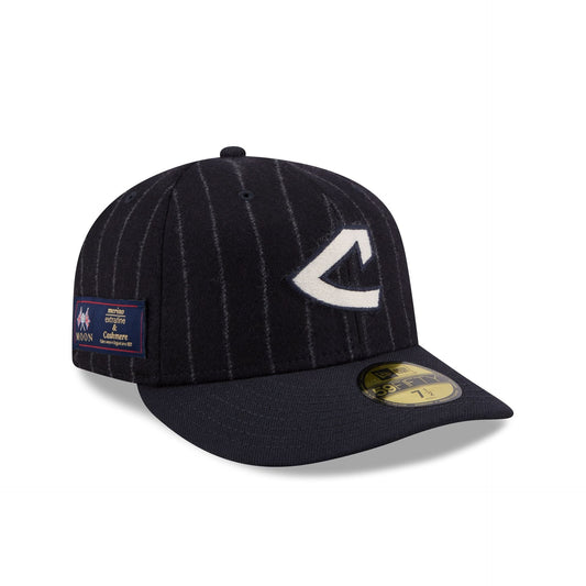 Cleveland Guardians Pinstripe Merino & Cashmere Moon 59FIFTY Fitted Hat