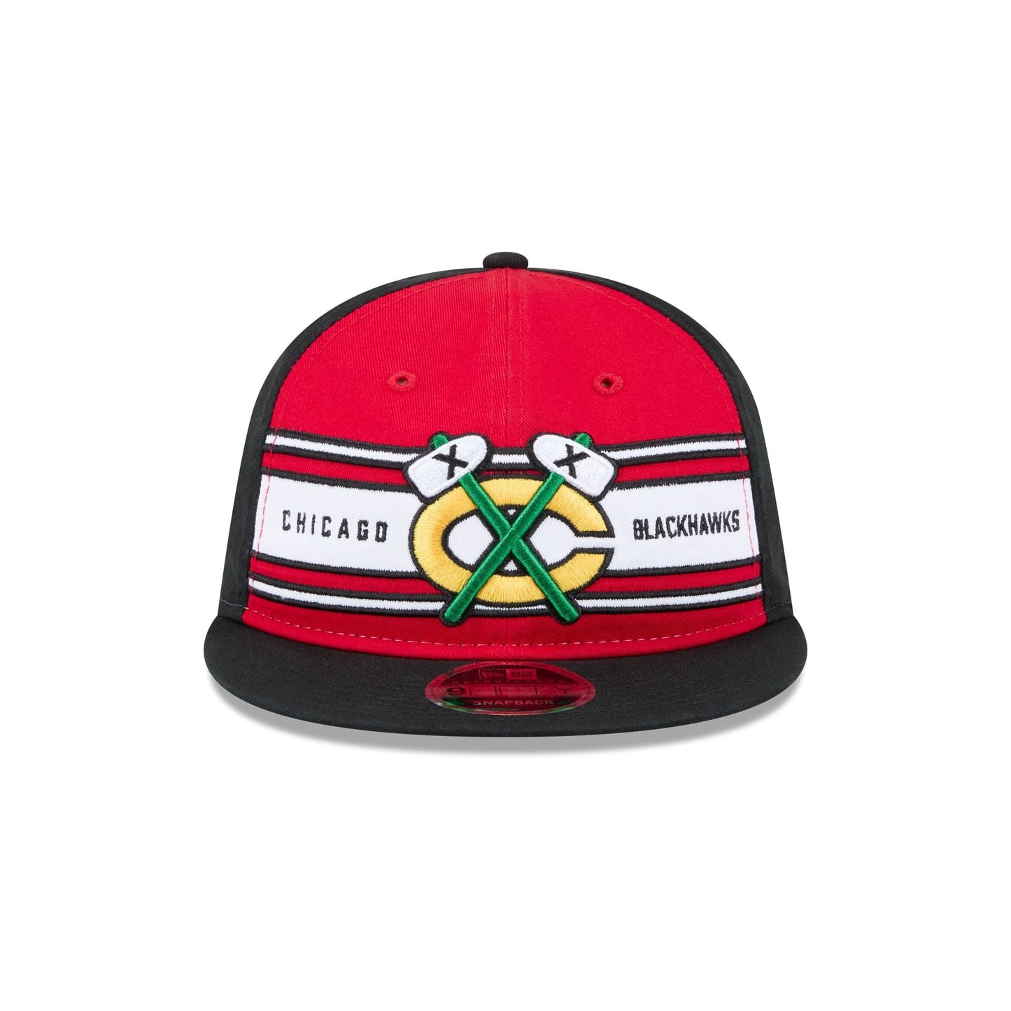 Chicago Blackhawks Team Stripes Retro Crown 9FIFTY Snapback Hat