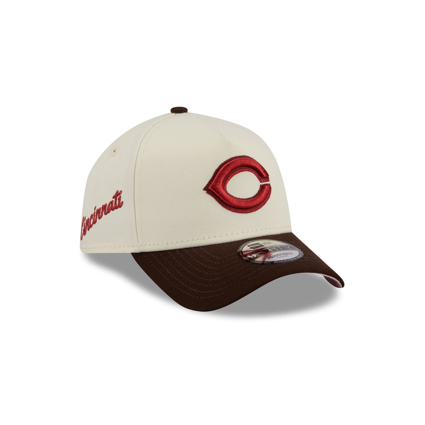 Cincinnati Reds City Script 9FORTY A-Frame Snapback Hat
