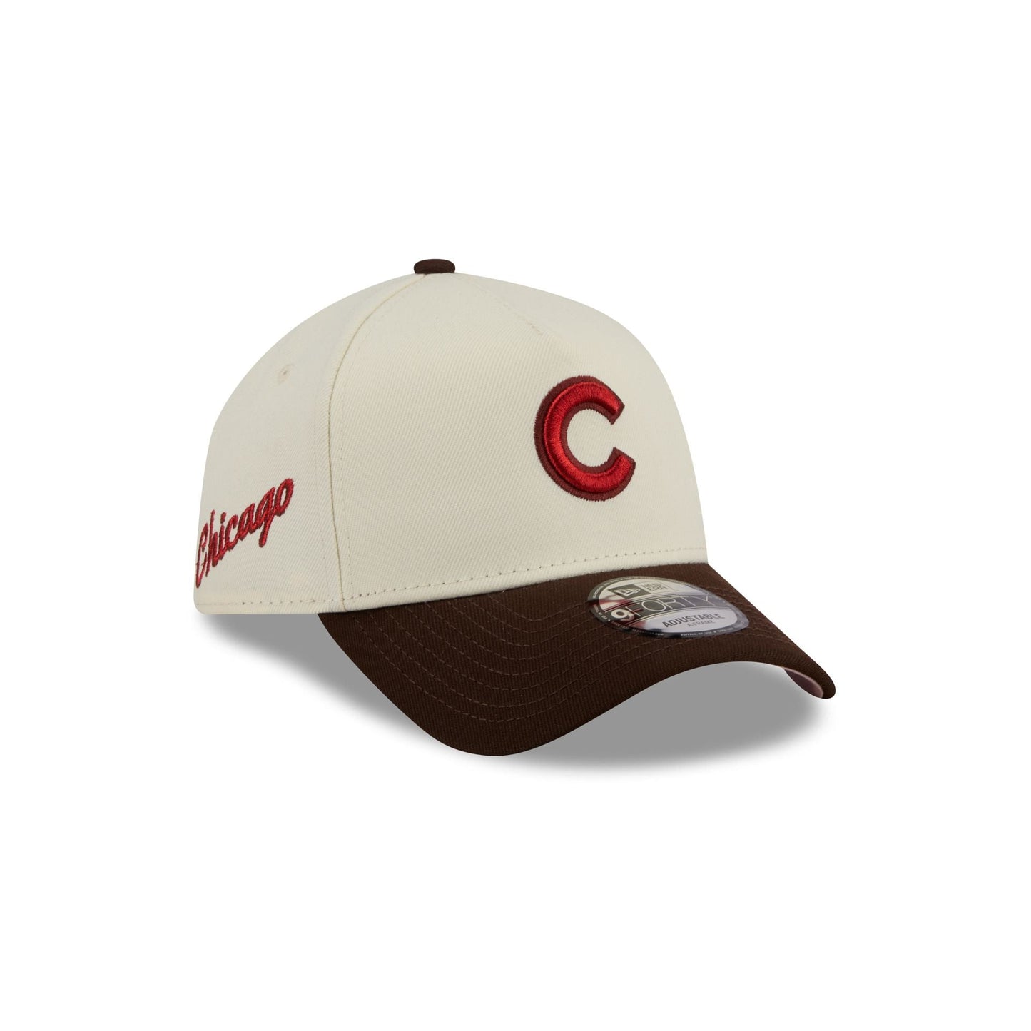 Chicago Cubs City Script 9FORTY A-Frame Snapback Hat