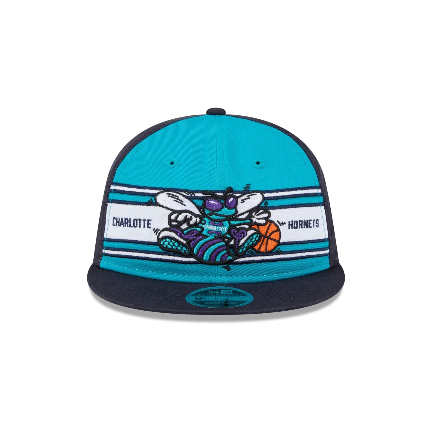 Charlotte Hornets Team Stripes Retro Crown 9FIFTY Snapback Hat