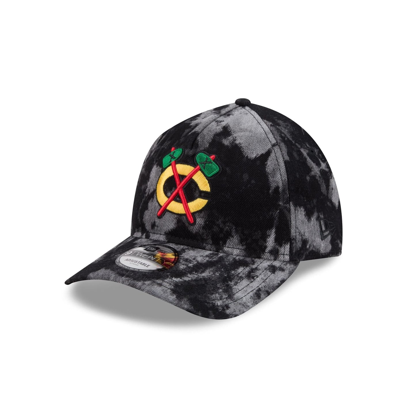 Chicago Blackhawks Bleached Denim 9TWENTY A-Frame Adjustable Hat