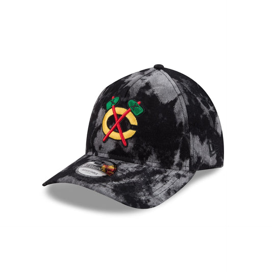 Chicago Blackhawks Bleached Denim 9TWENTY A-Frame Adjustable Hat