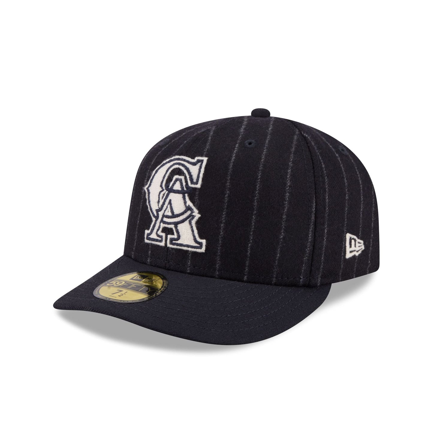 Los Angeles Angels Pinstripe Merino & Cashmere Moon 59FIFTY Fitted Hat