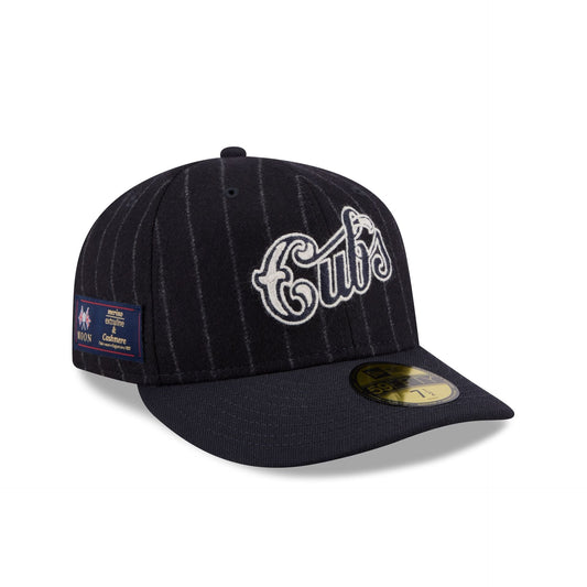 Chicago Cubs Pinstripe Merino & Cashmere Moon 59FIFTY Fitted Hat