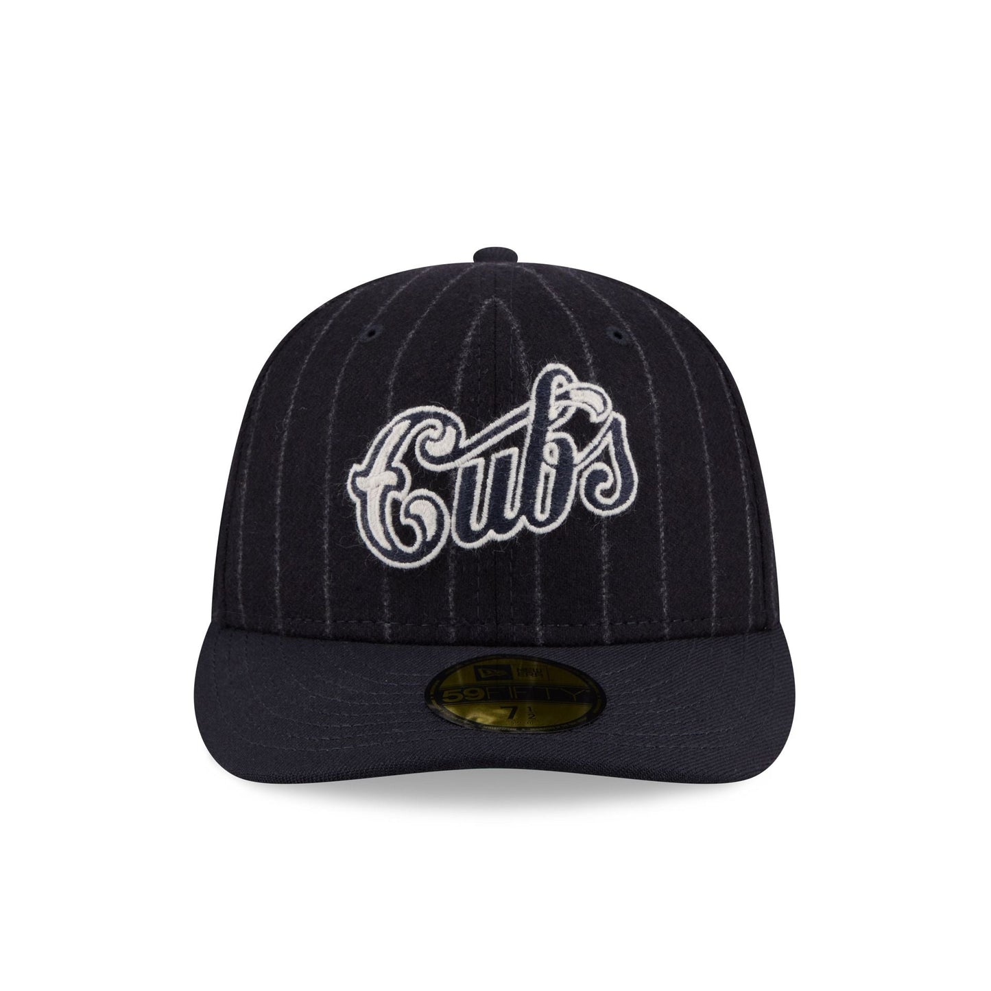 Chicago Cubs Pinstripe Merino & Cashmere Moon 59FIFTY Fitted Hat