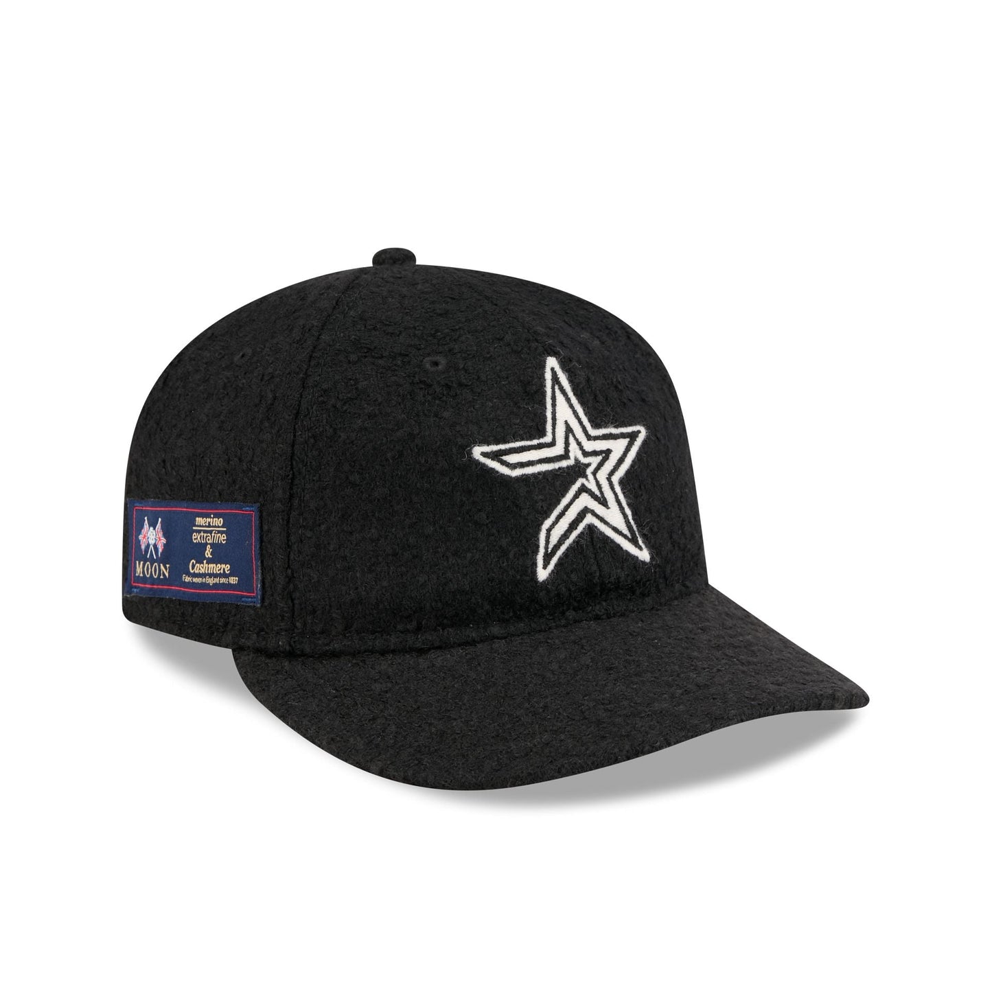 Houston Astros Navy Merino & Cashmere Moon Retro Crown 9FIFTY Adjustable Hat