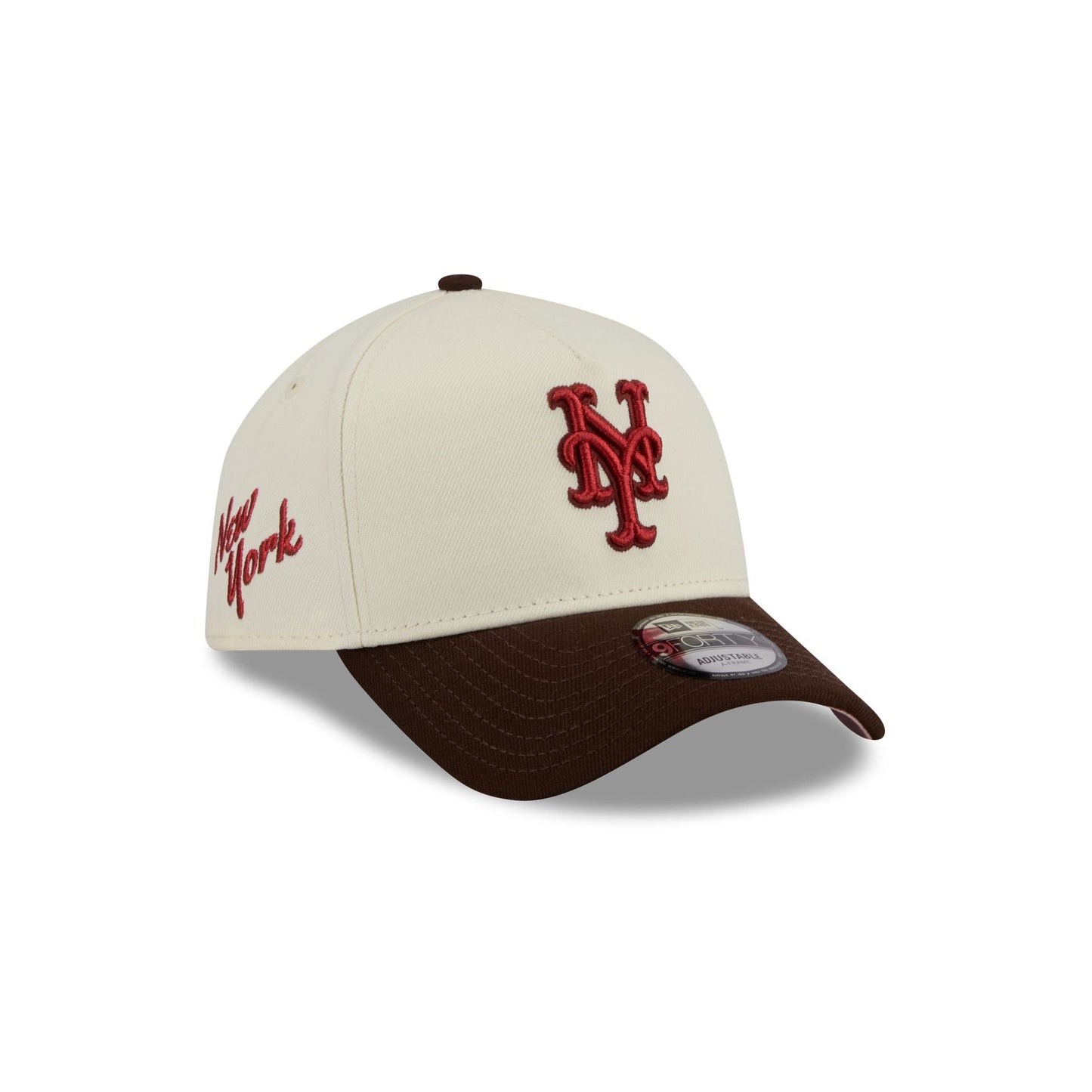 New York Mets City Script 9FORTY A-Frame Snapback Hat
