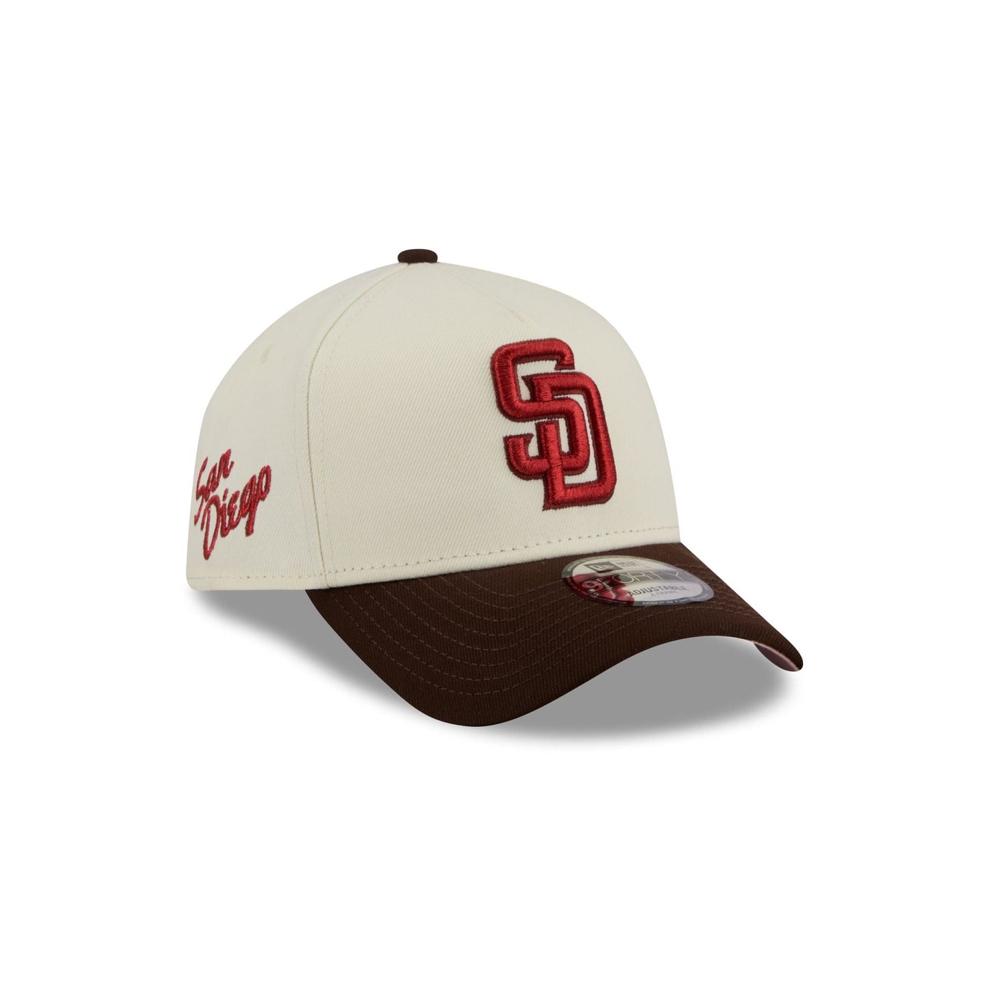 San Diego Padres City Script 9FORTY A-Frame Snapback Hat