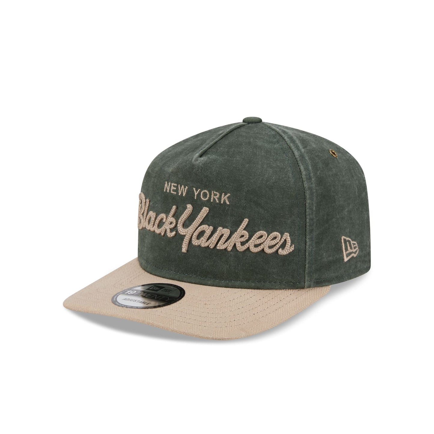 New York Black Yankees Chainstitch Dark Green 19TWENTY Adjustable Hat