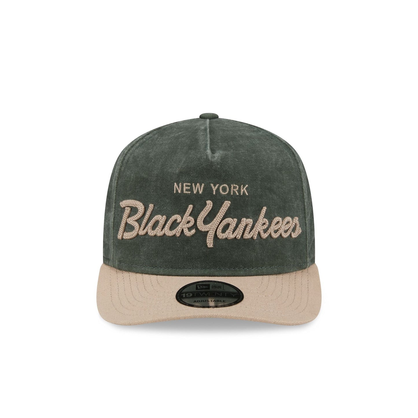 New York Black Yankees Chainstitch Dark Green 19TWENTY Adjustable Hat