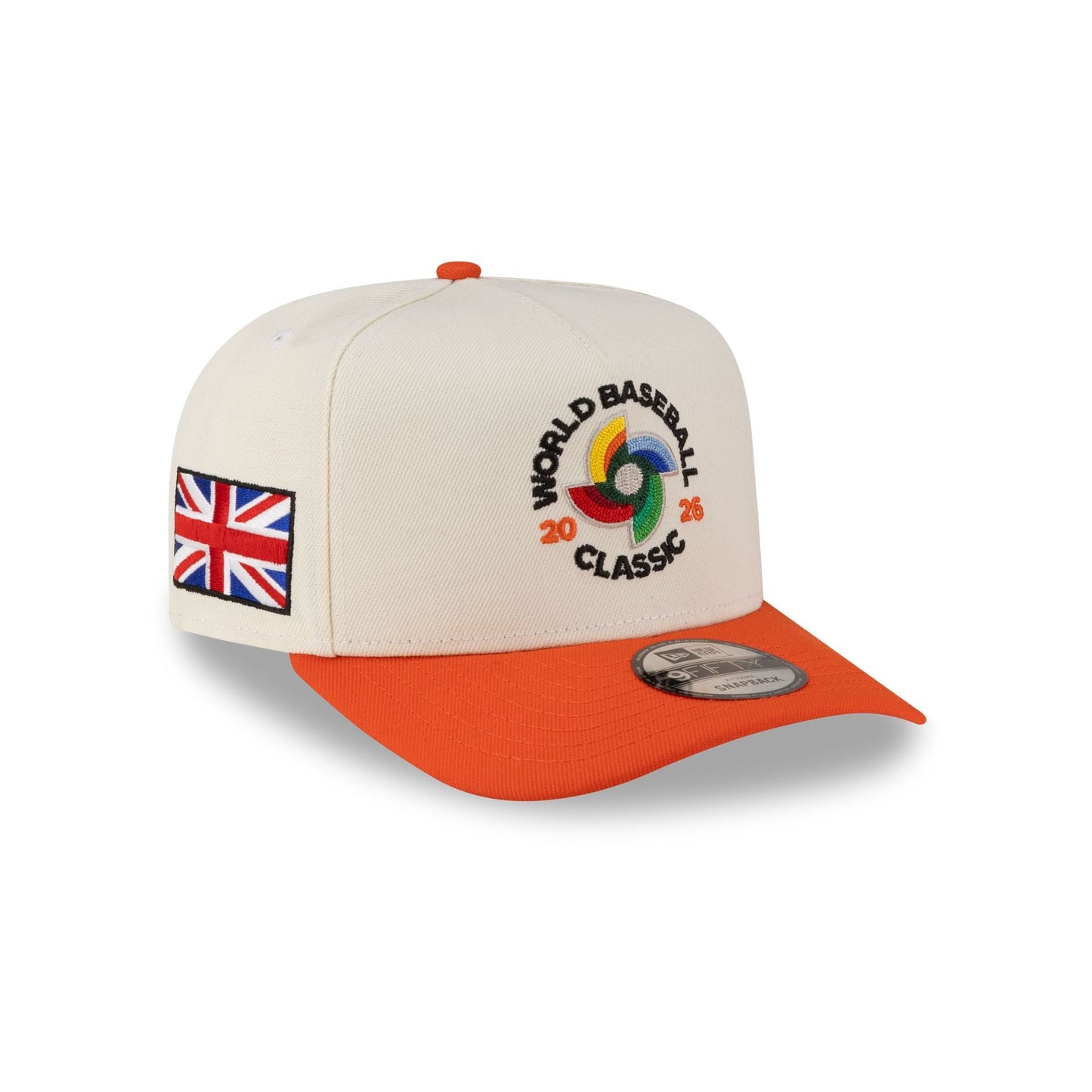 Great Britain 2026 World Baseball Classic Chrome White 9FIFTY A-Frame Snapback Hat