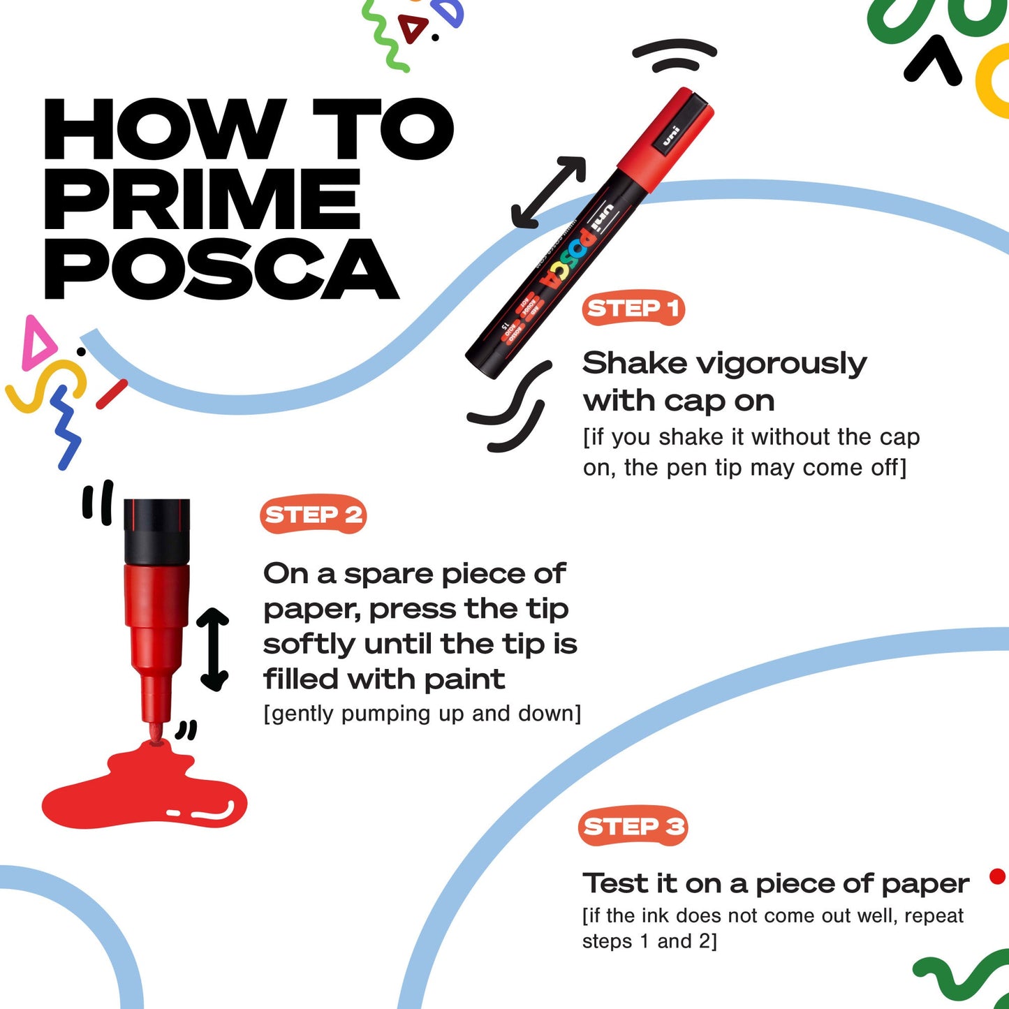 uni® POSCA® Essential Pack Water-Based Paint Markers (16 Pack)