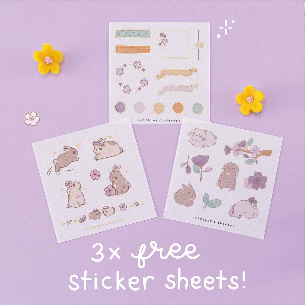 Tsuki ‘Bunny Blush’ Washi Tape Set ☾ x @blossom_bujo