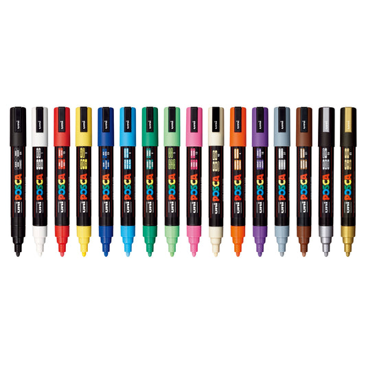 uni® POSCA® PC-5M, Water-Based Paint Markers (16 Pack)