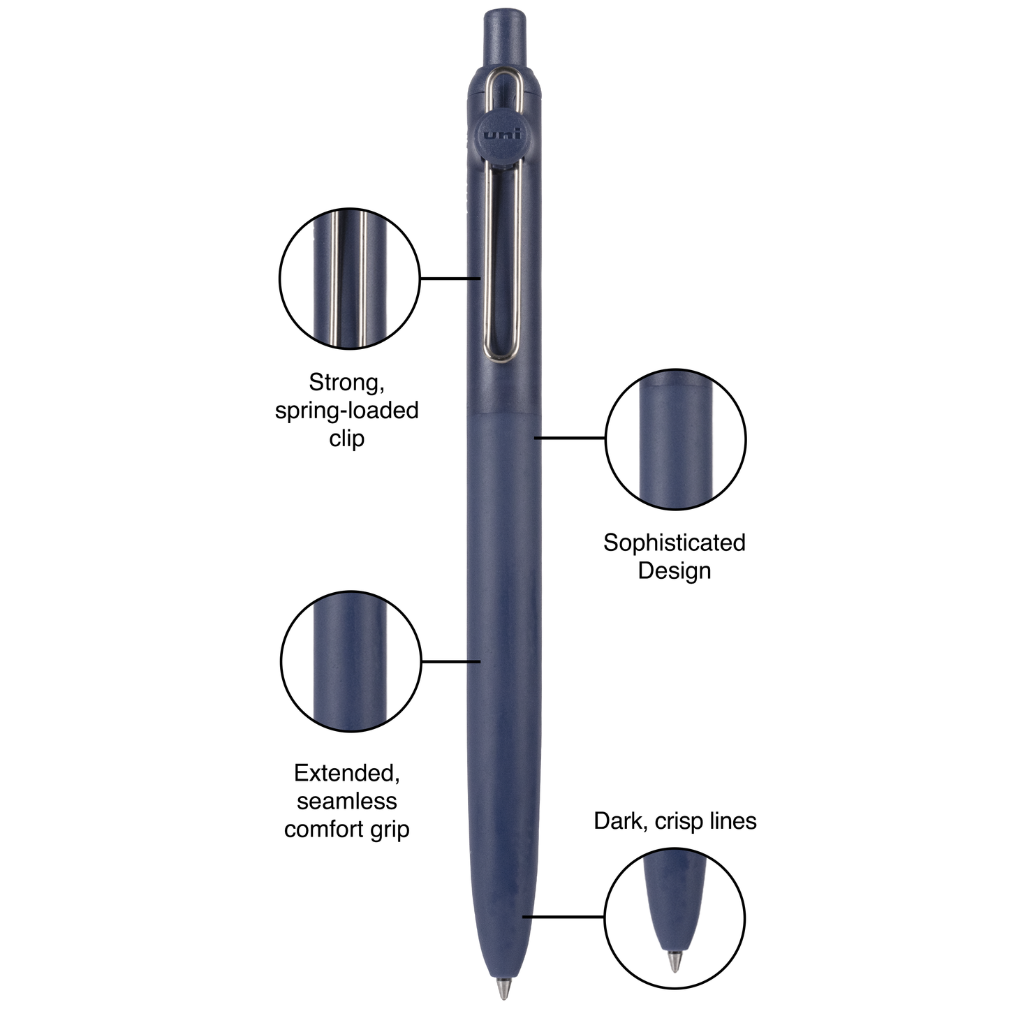 uniball™ Zento, 0.7 mm, Liquid Gel Ink Retractable Pens