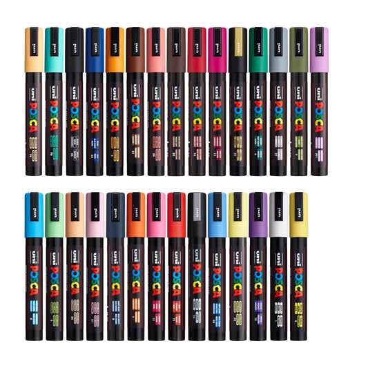 uni® POSCA® PC-5M, Water-Based Paint Markers (29 Pack)