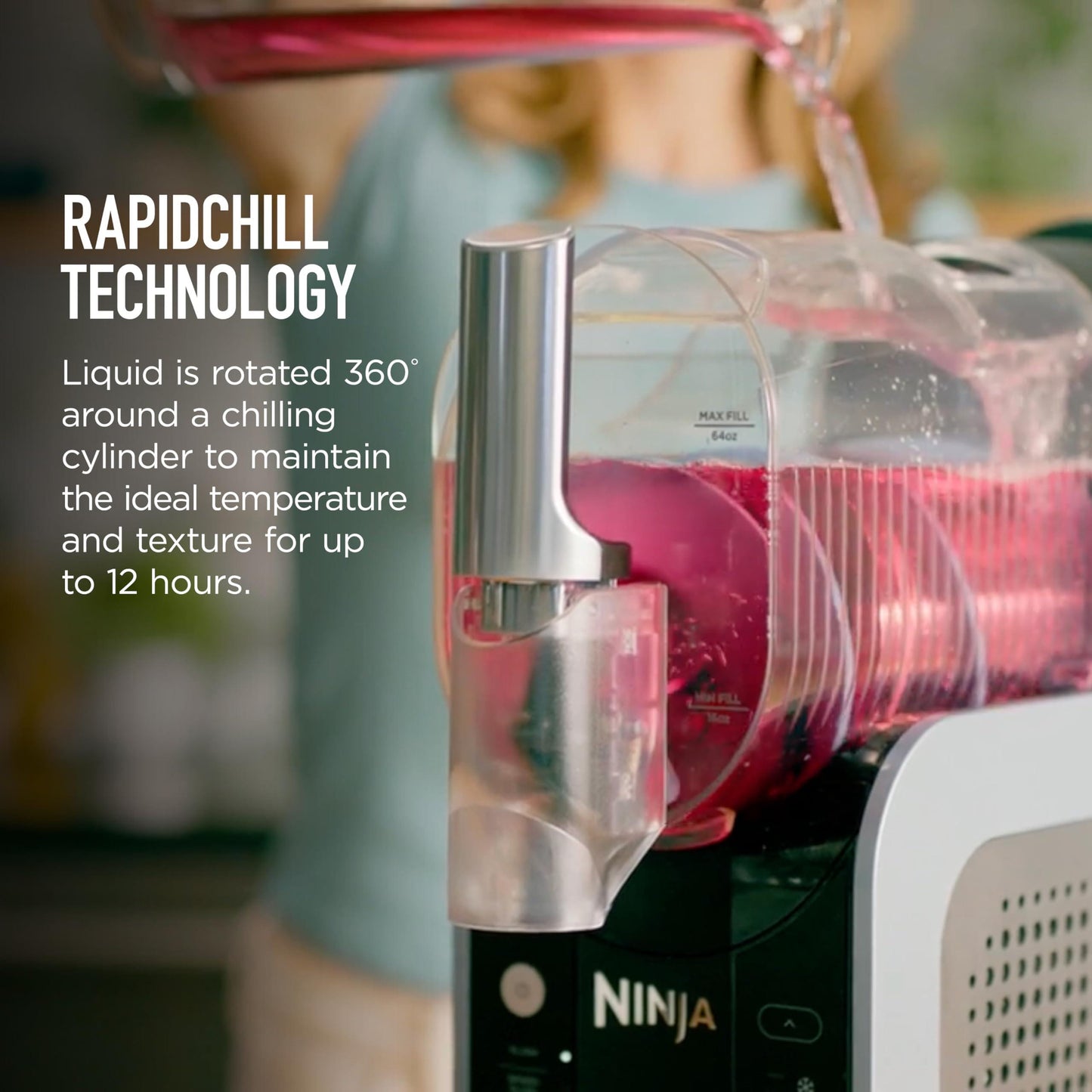 Ninja SLUSHi Professional Frozen Drink Maker, Slushie Machine with RapidChill Technology, 88 oz Capacity, 5 Preset Programs for Margaritas