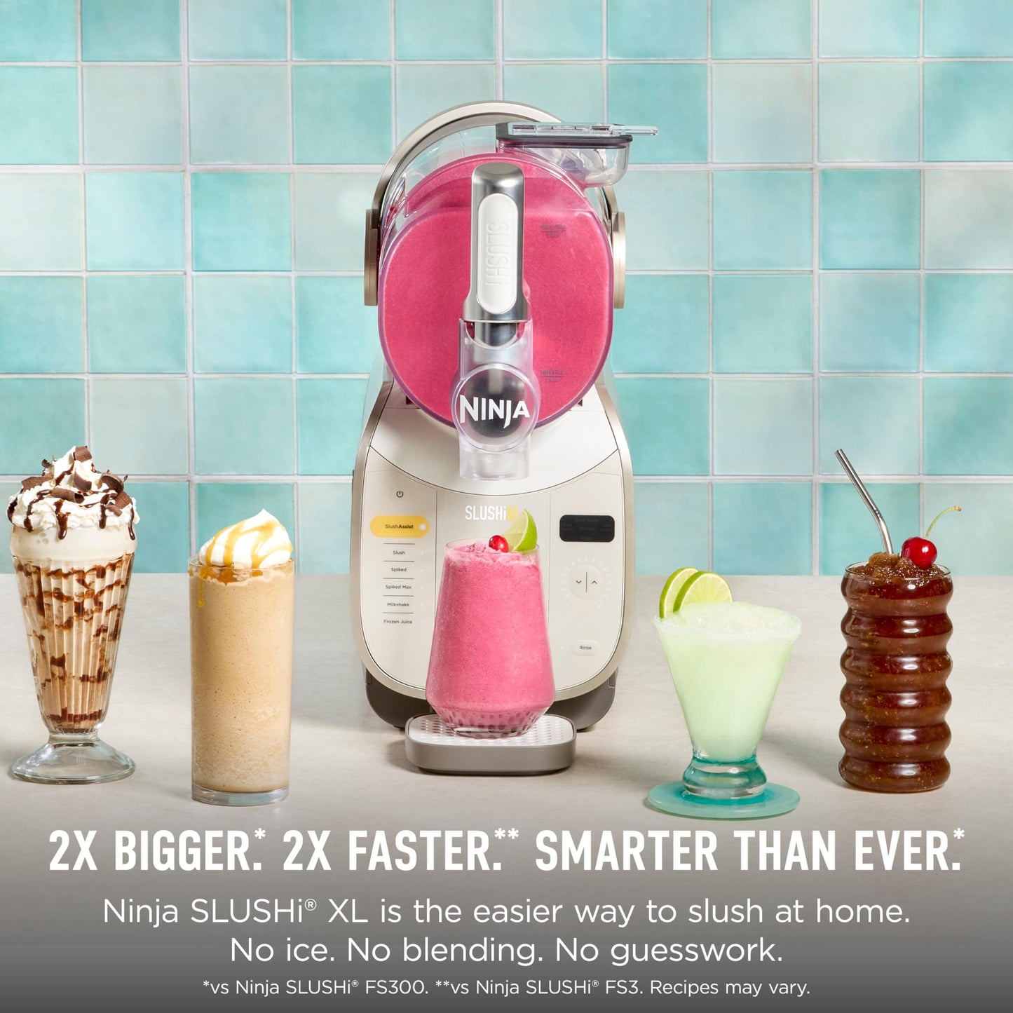 Ninja SLUSHi XL Smart Frozen Drink Maker, Slush Machine with SlushAssist Technology, 150 oz Capacity, Makes Sodas, Margaritas, Frappes